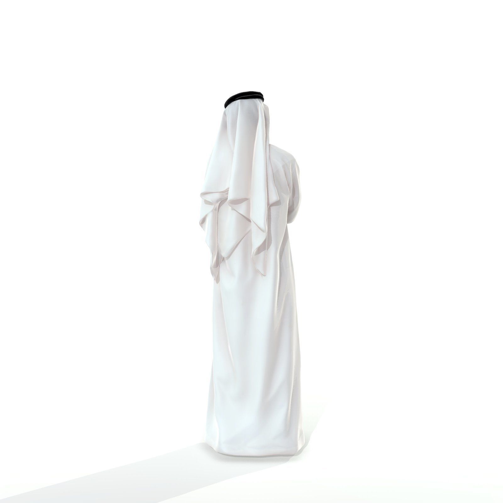 Arab Man Wearing White Thawb Cross-Arm ArMan0003-HD2-O01P02-S 3D model_53