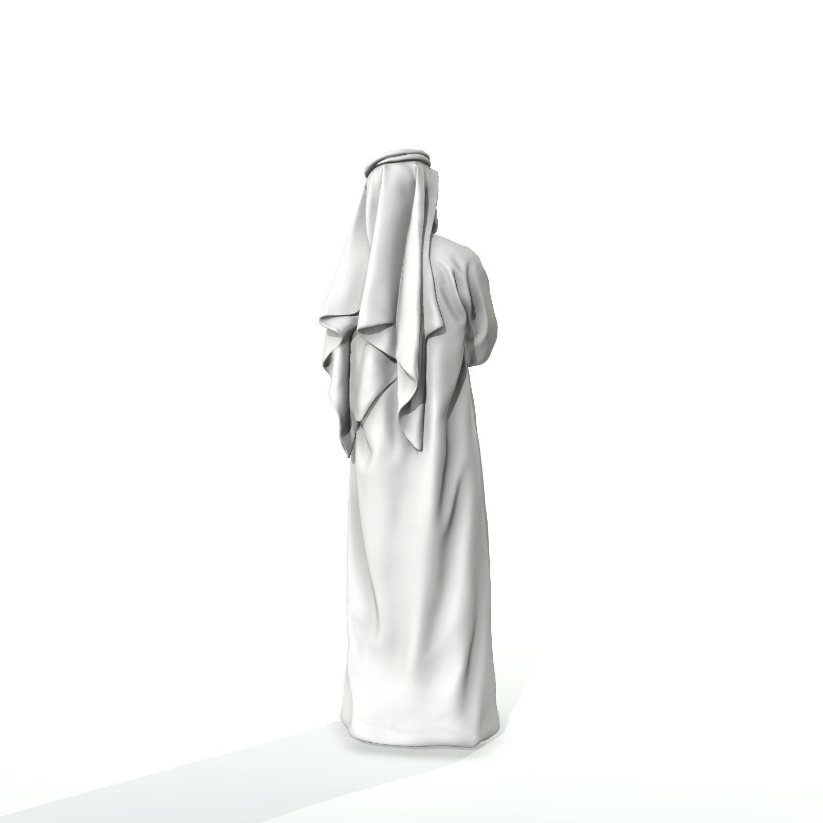 Arab Man Wearing White Thawb Cross-Arm ArMan0003-HD2-O01P02-S 3D model_61