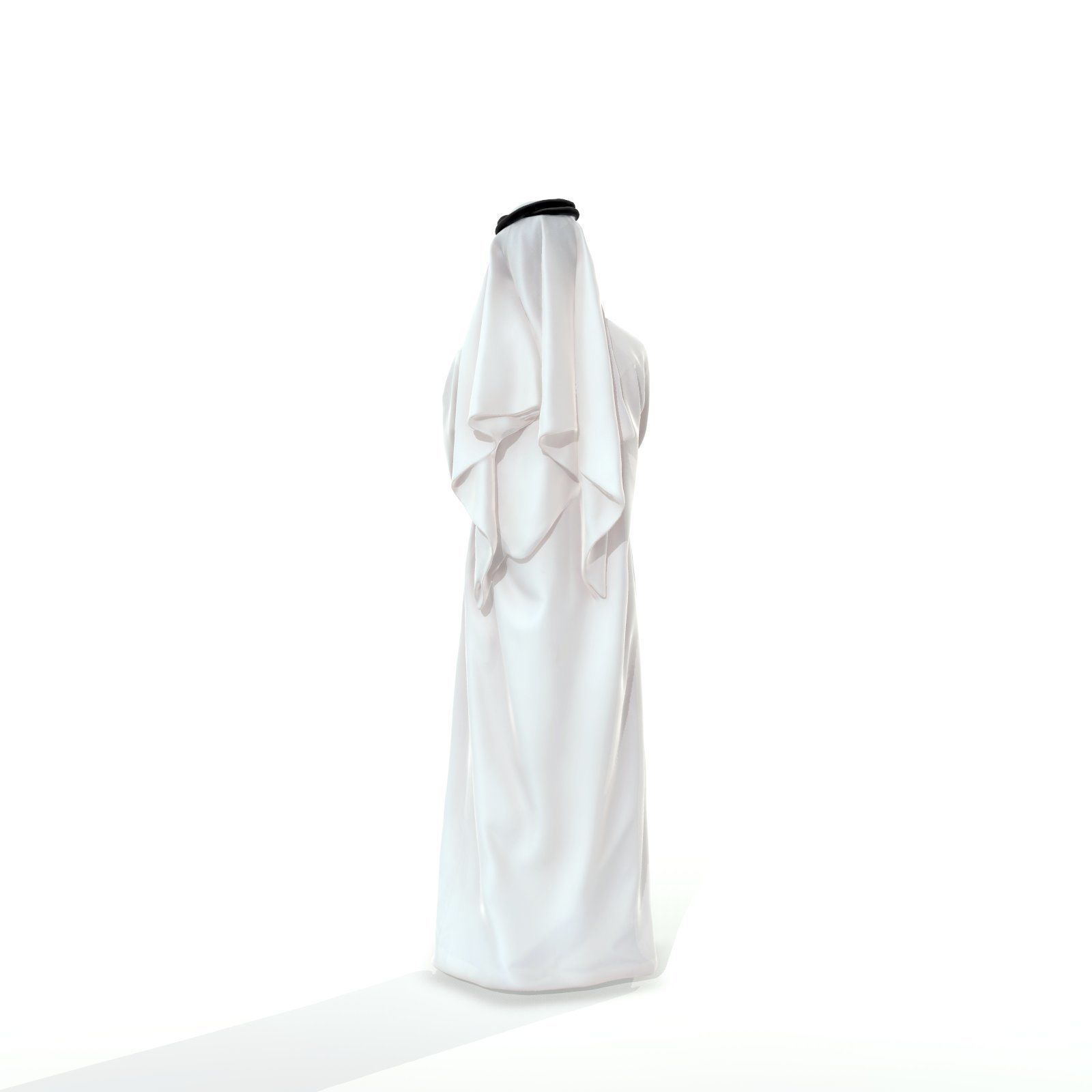 Arab Man Wearing White Thawb Cross-Arm ArMan0003-HD2-O01P02-S 3D model_37