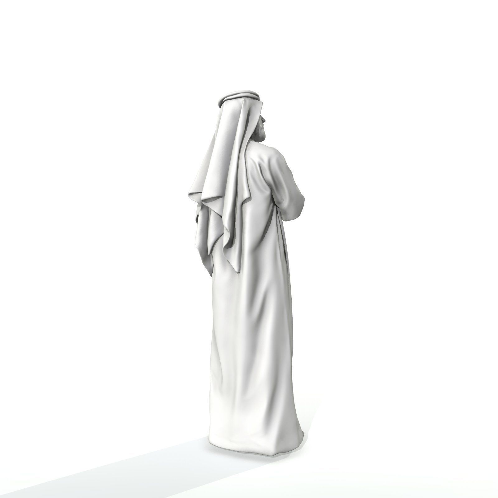 Arab Man Wearing White Thawb Cross-Arm ArMan0003-HD2-O01P02-S 3D model_54