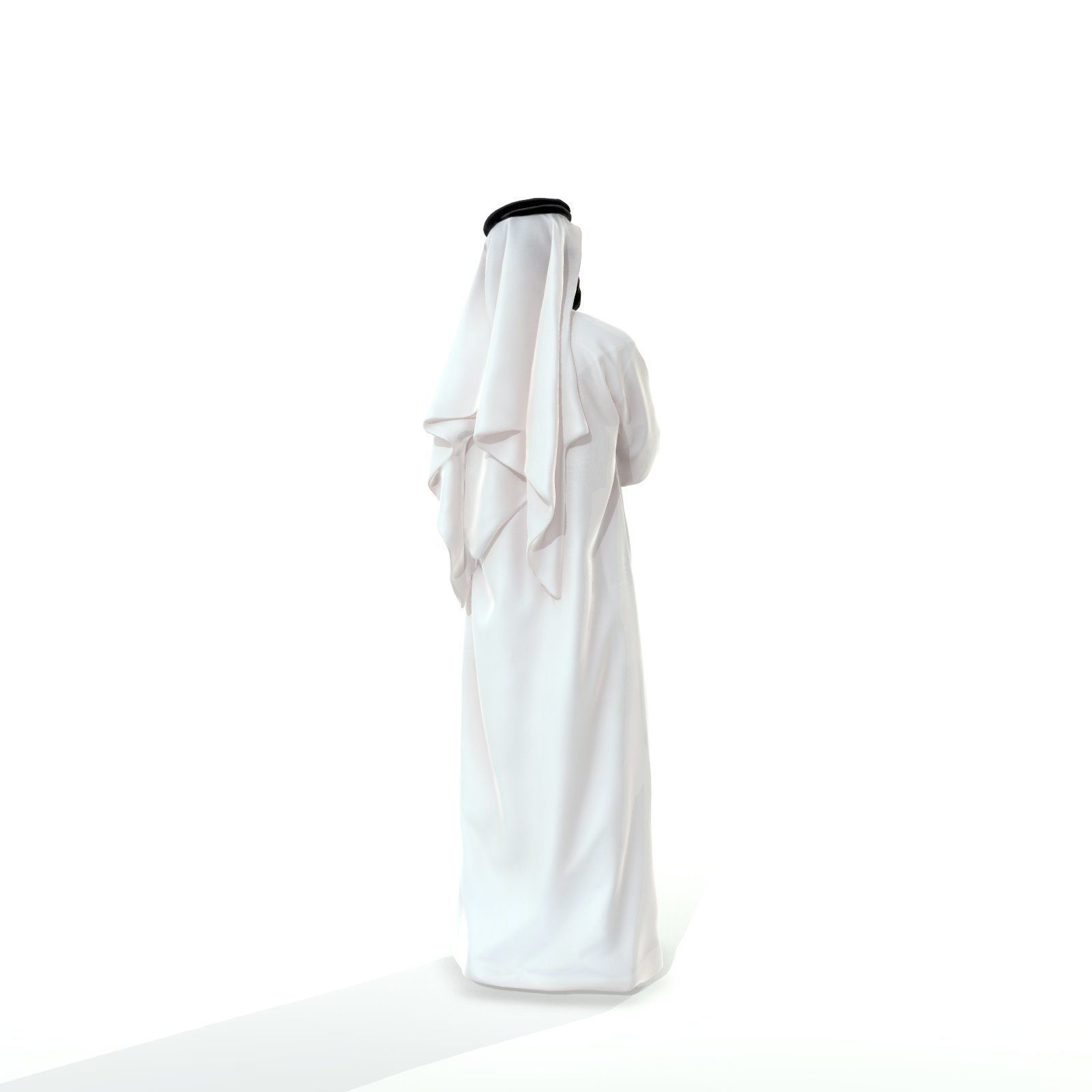 Arab Man Wearing White Thawb Cross-Arm ArMan0003-HD2-O01P02-S 3D model_28
