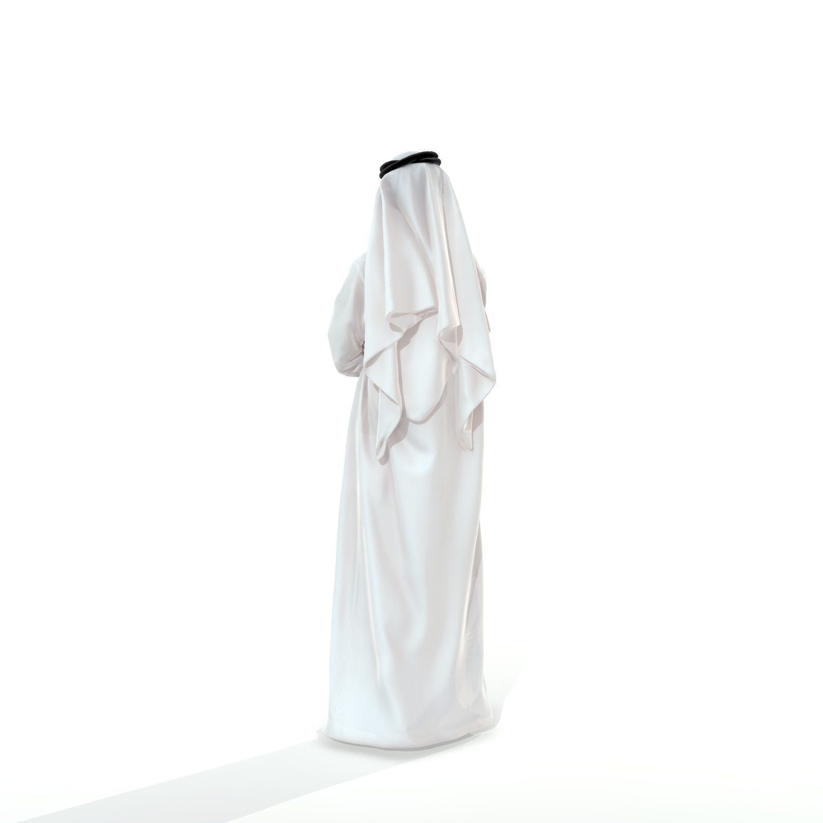 Arab Man Wearing White Thawb Cross-Arm ArMan0003-HD2-O01P02-S 3D model_45