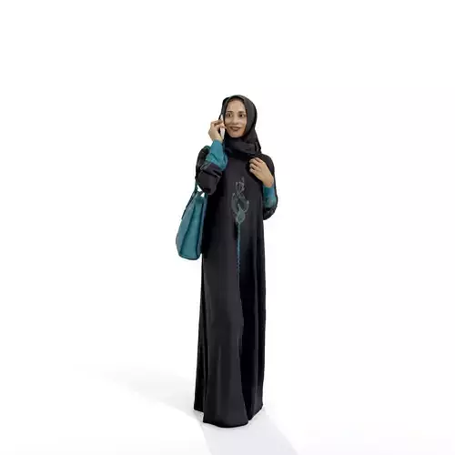 Arabic Woman Talking on the Phone ArWom0004-HD2-O01P02-S
