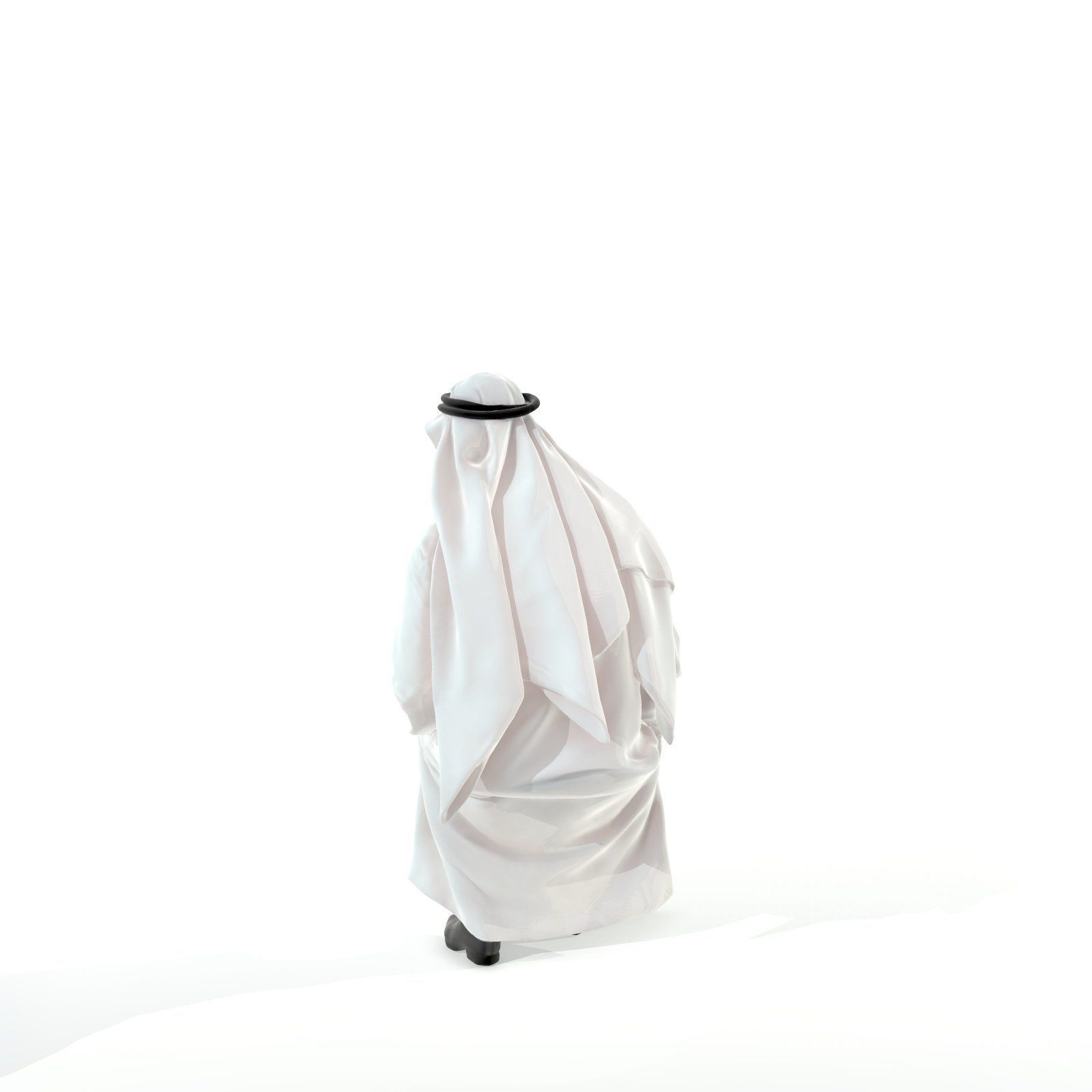 Sitting Arab Man Wearing White Thawb ArMan0004-HD2-O01P01-S 3D model_4