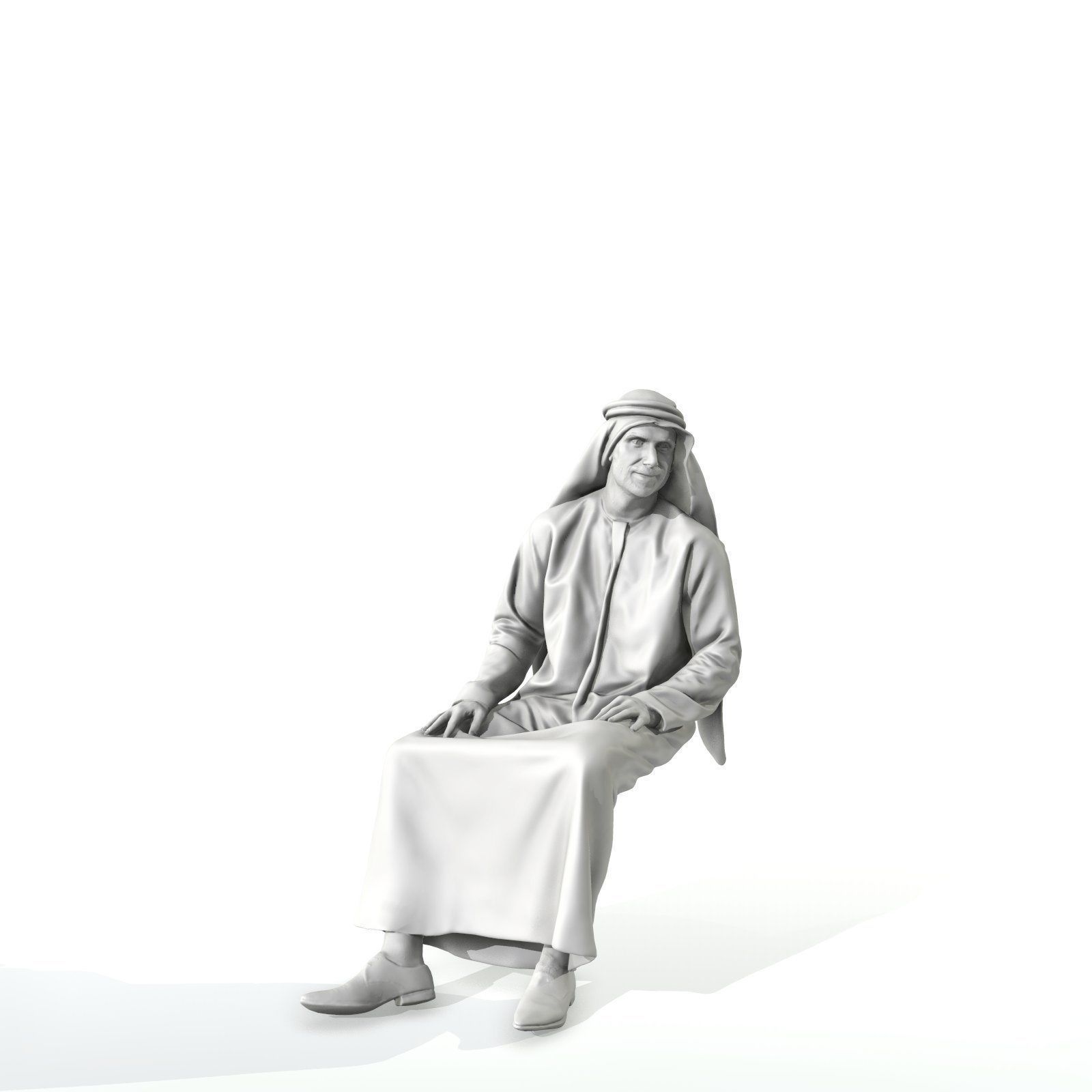 Sitting Arab Man Wearing White Thawb ArMan0004-HD2-O01P01-S 3D model_31