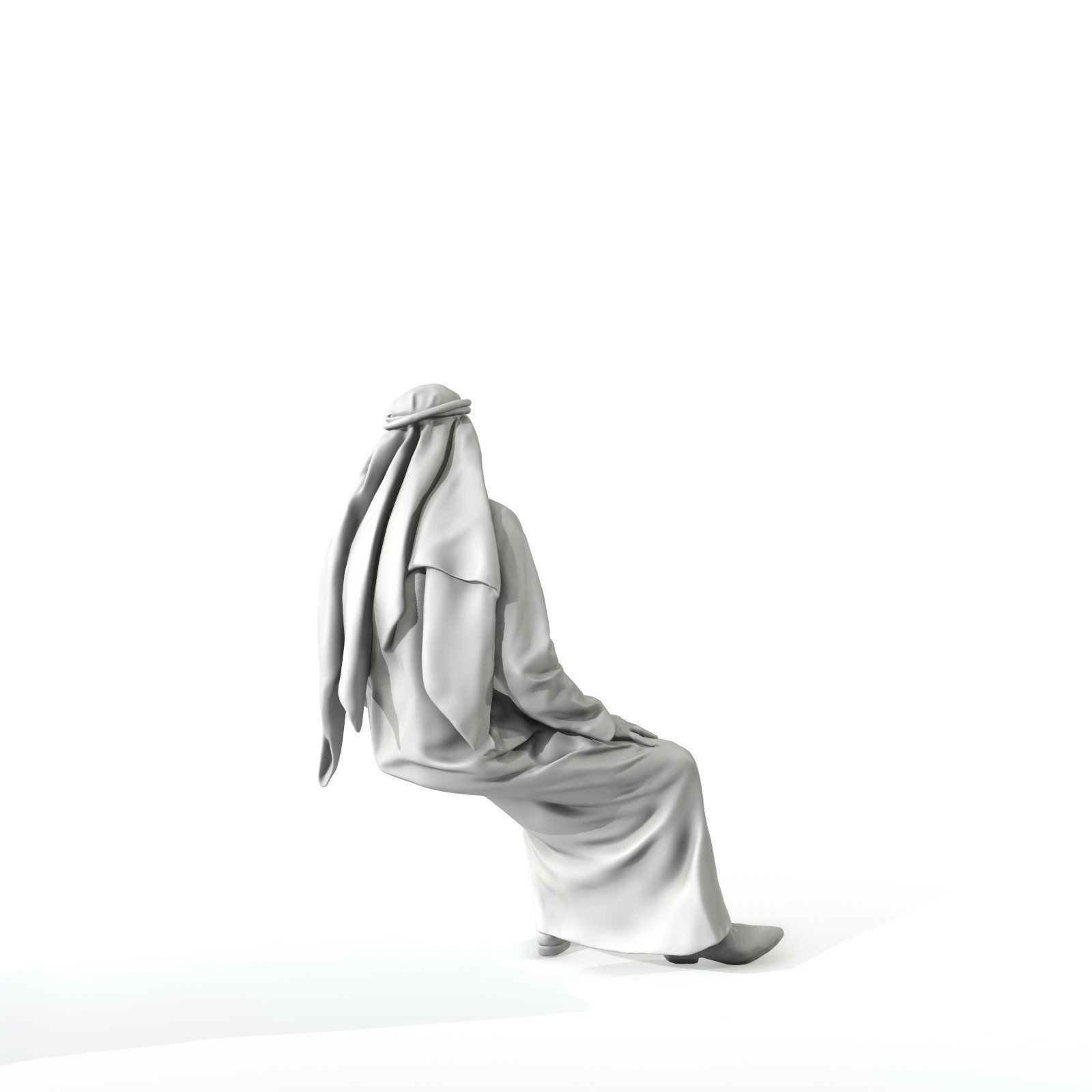 Sitting Arab Man Wearing White Thawb ArMan0004-HD2-O01P01-S 3D model_73