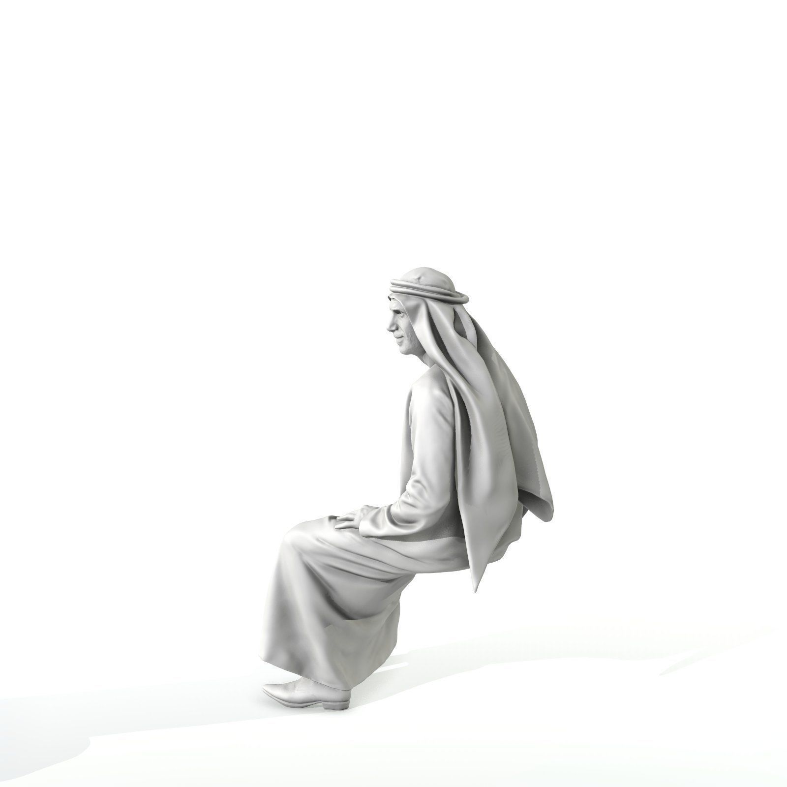 Sitting Arab Man Wearing White Thawb ArMan0004-HD2-O01P01-S 3D model_33