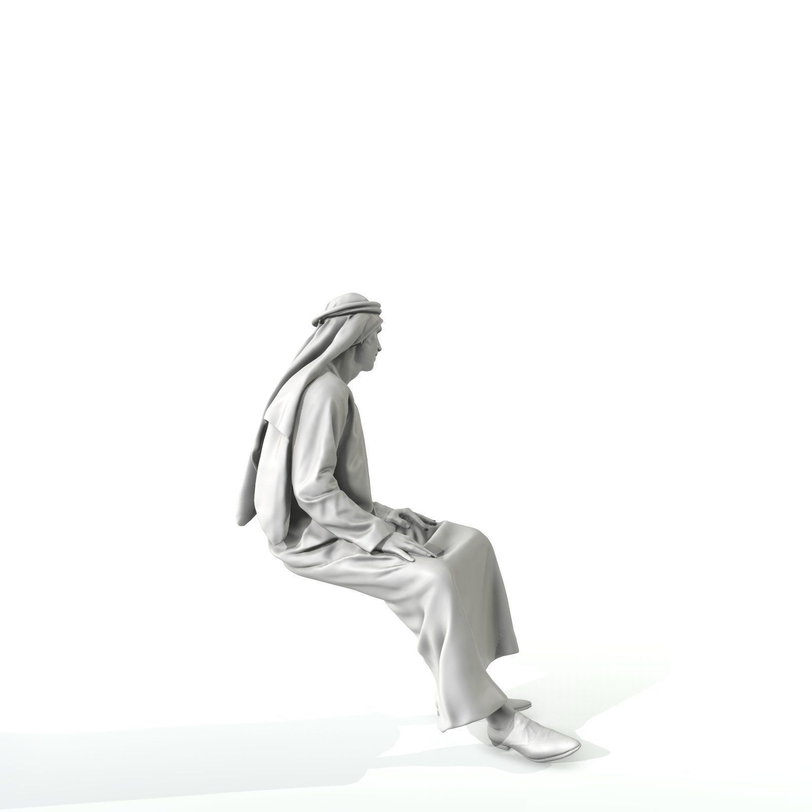 Sitting Arab Man Wearing White Thawb ArMan0004-HD2-O01P01-S 3D model_34