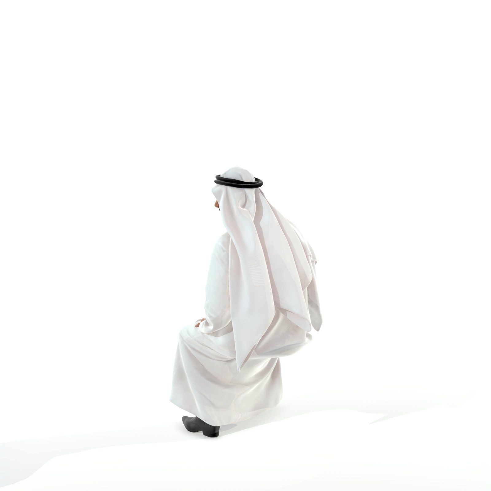 Sitting Arab Man Wearing White Thawb ArMan0004-HD2-O01P01-S 3D model_20