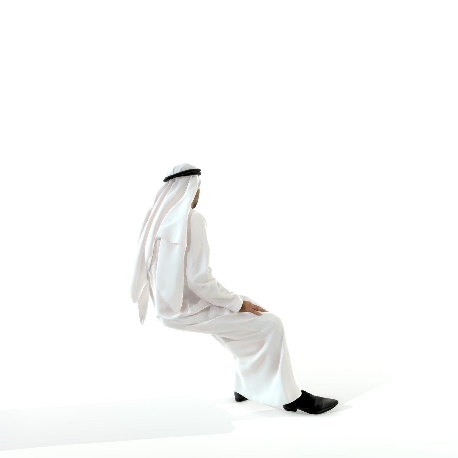 Sitting Arab Man Wearing White Thawb ArMan0004-HD2-O01P01-S 3D model_42