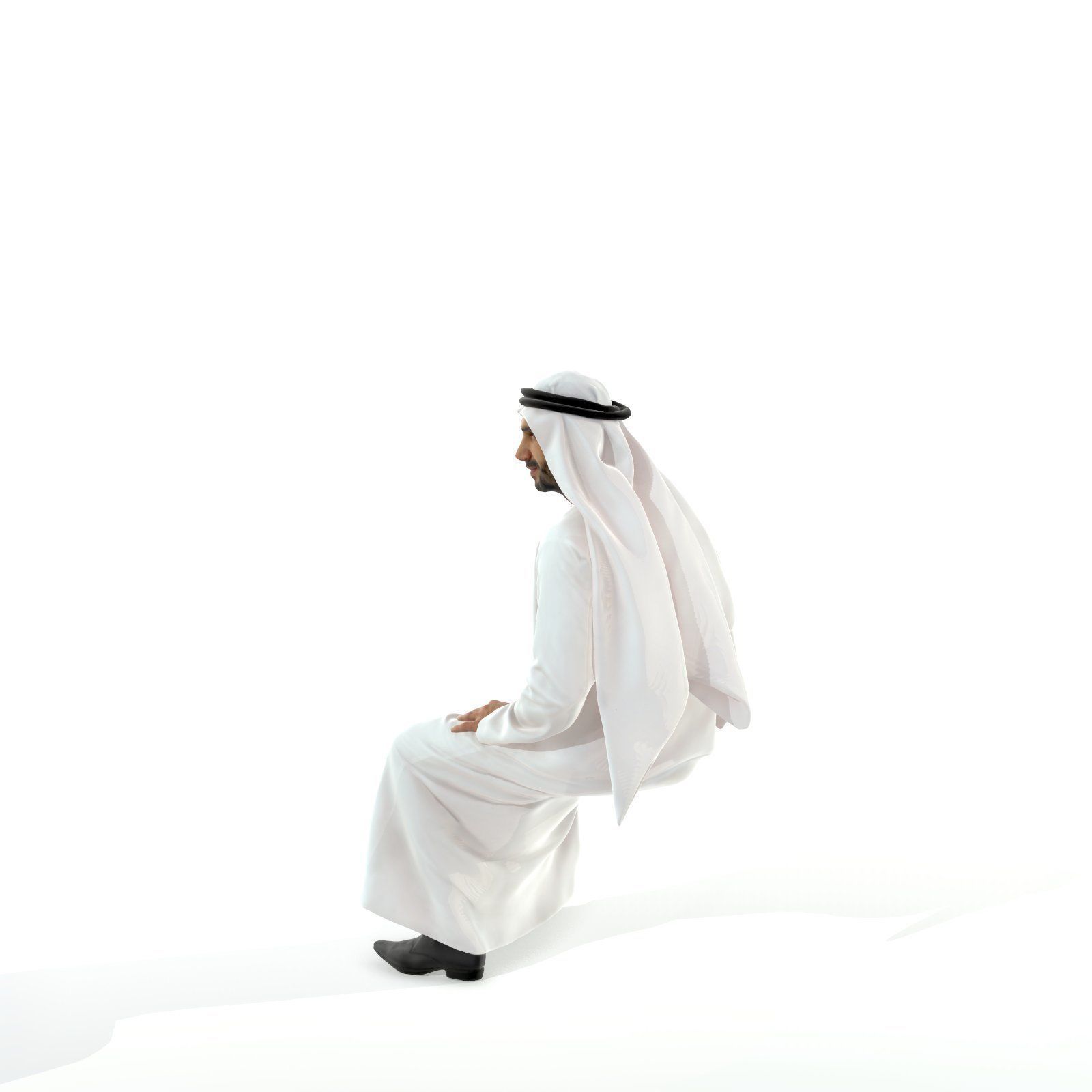 Sitting Arab Man Wearing White Thawb ArMan0004-HD2-O01P01-S 3D model_65