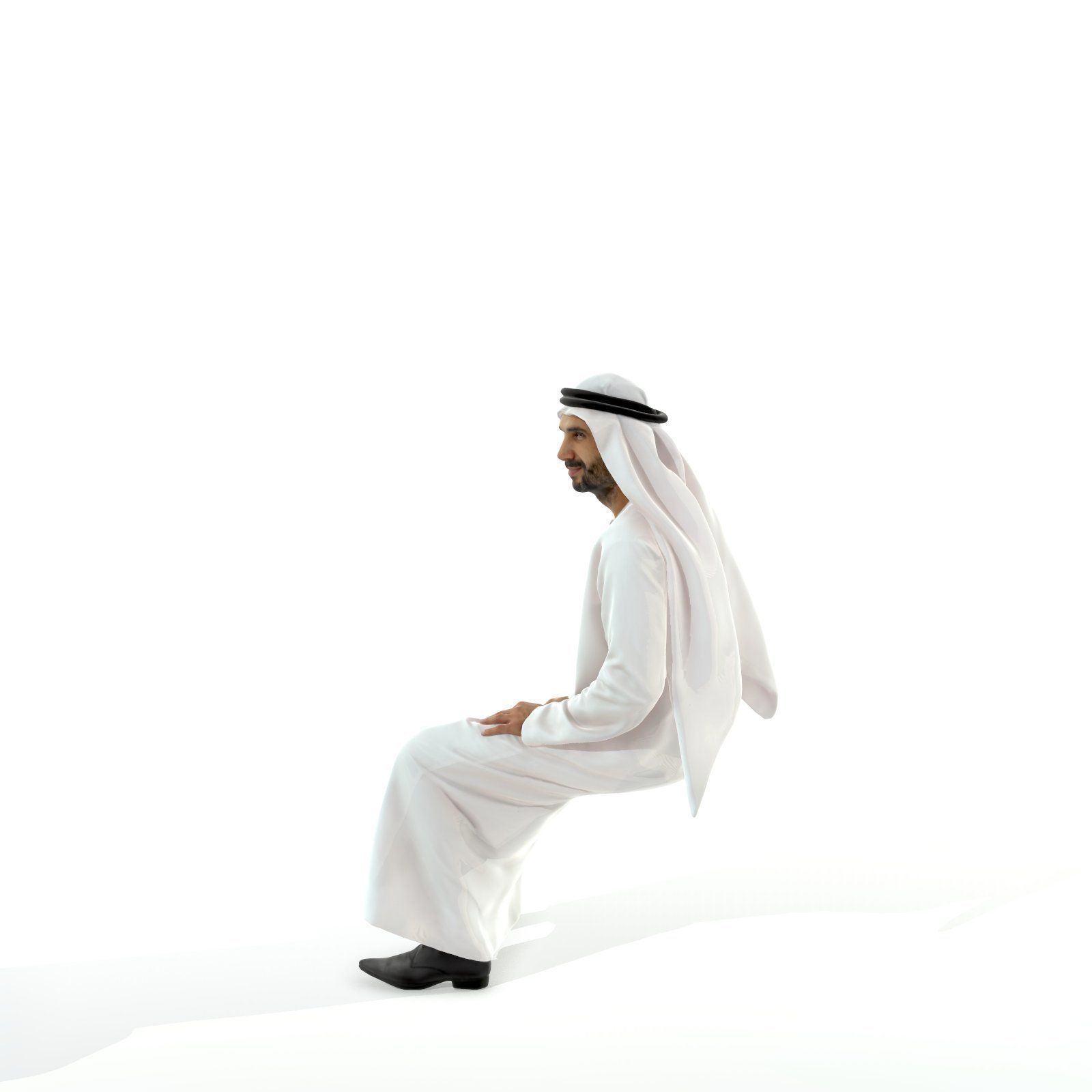 Sitting Arab Man Wearing White Thawb ArMan0004-HD2-O01P01-S 3D model_72