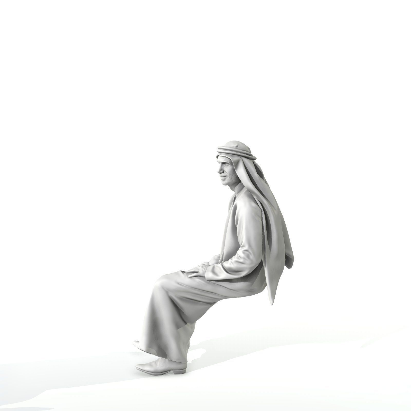 Sitting Arab Man Wearing White Thawb ArMan0004-HD2-O01P01-S 3D model_47