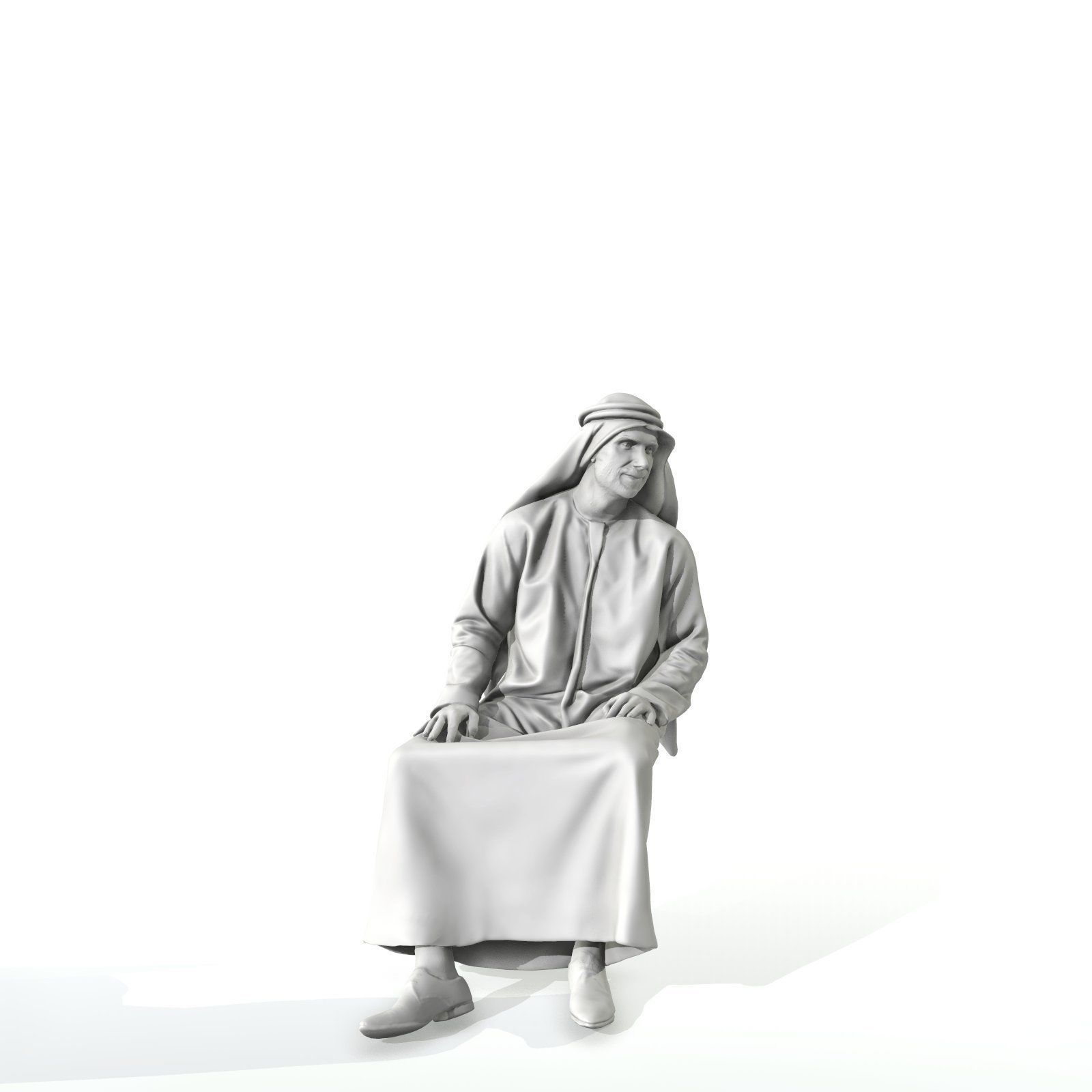 Sitting Arab Man Wearing White Thawb ArMan0004-HD2-O01P01-S 3D model_64