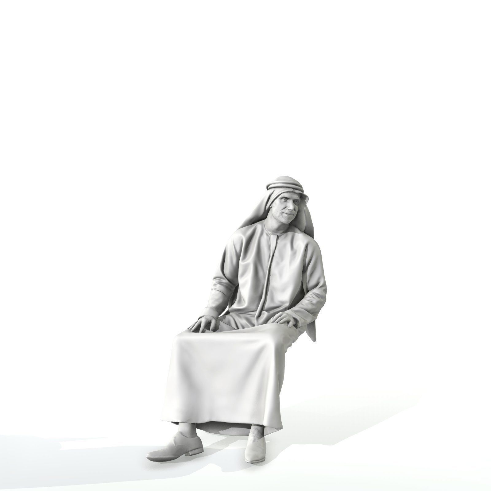 Sitting Arab Man Wearing White Thawb ArMan0004-HD2-O01P01-S 3D model_68
