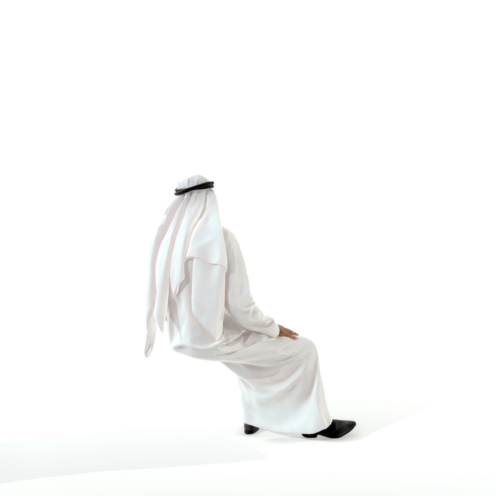 Sitting Arab Man Wearing White Thawb ArMan0004-HD2-O01P01-S 3D model_3