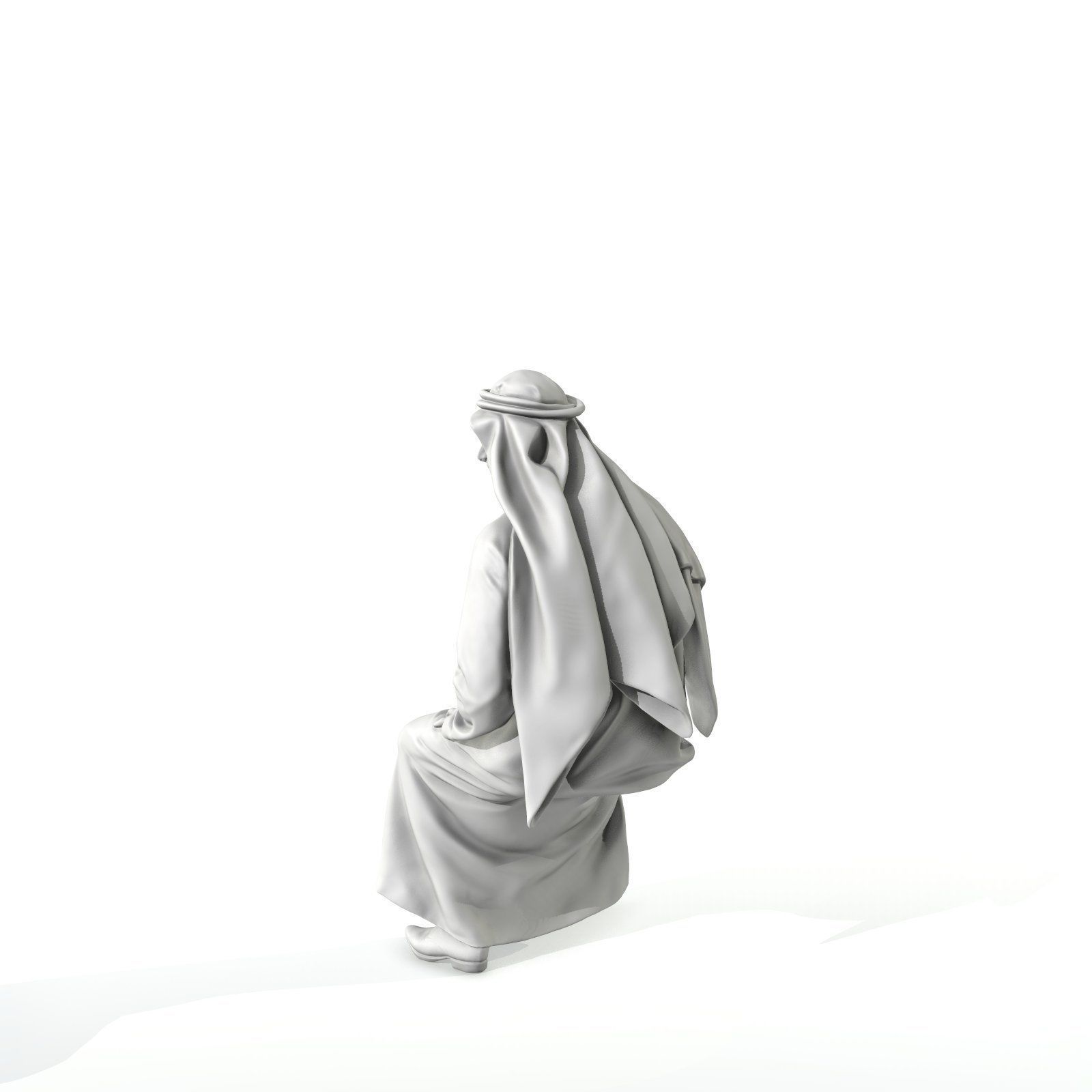 Sitting Arab Man Wearing White Thawb ArMan0004-HD2-O01P01-S 3D model_63