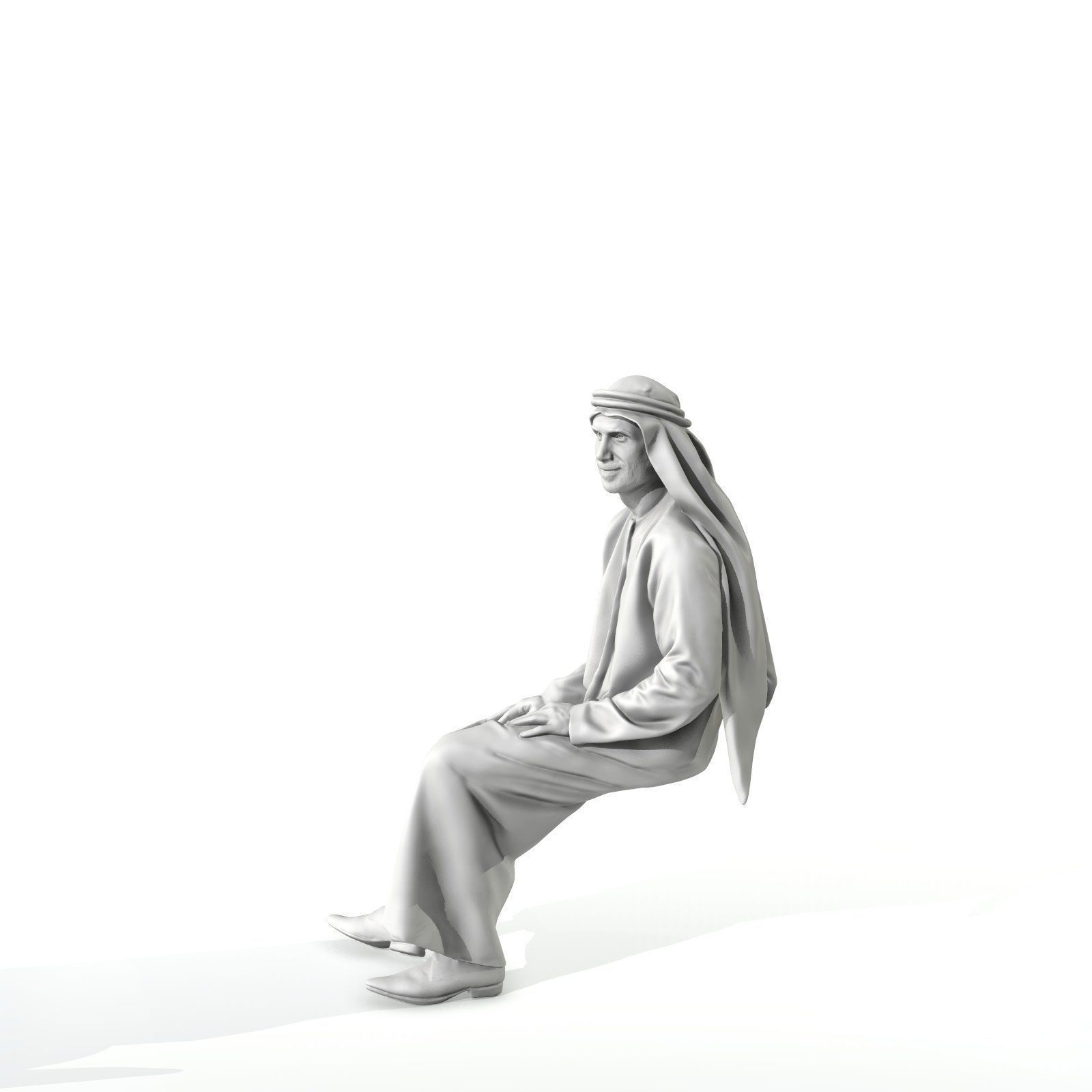Sitting Arab Man Wearing White Thawb ArMan0004-HD2-O01P01-S 3D model_53