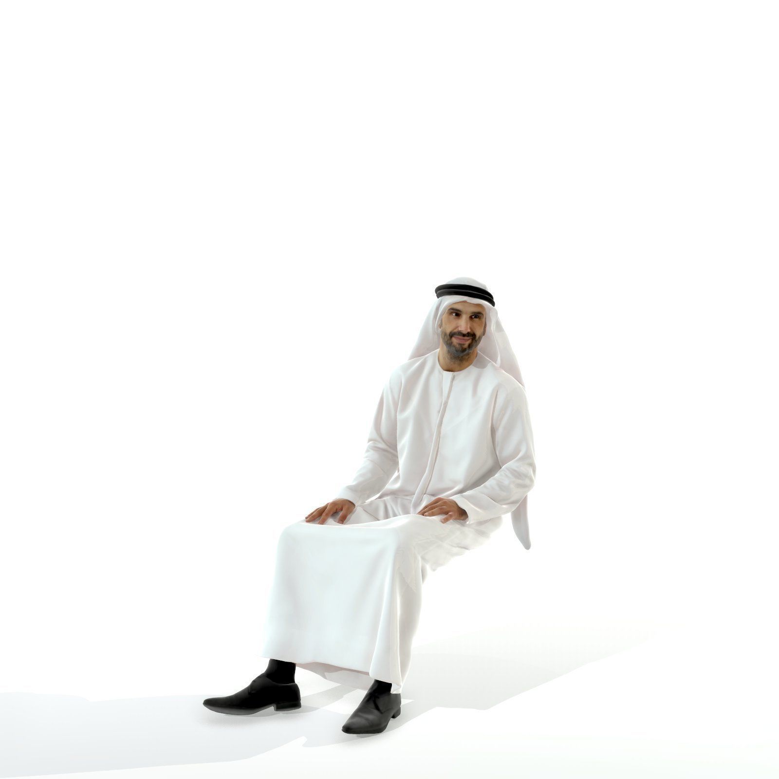 Sitting Arab Man Wearing White Thawb ArMan0004-HD2-O01P01-S 3D model_55