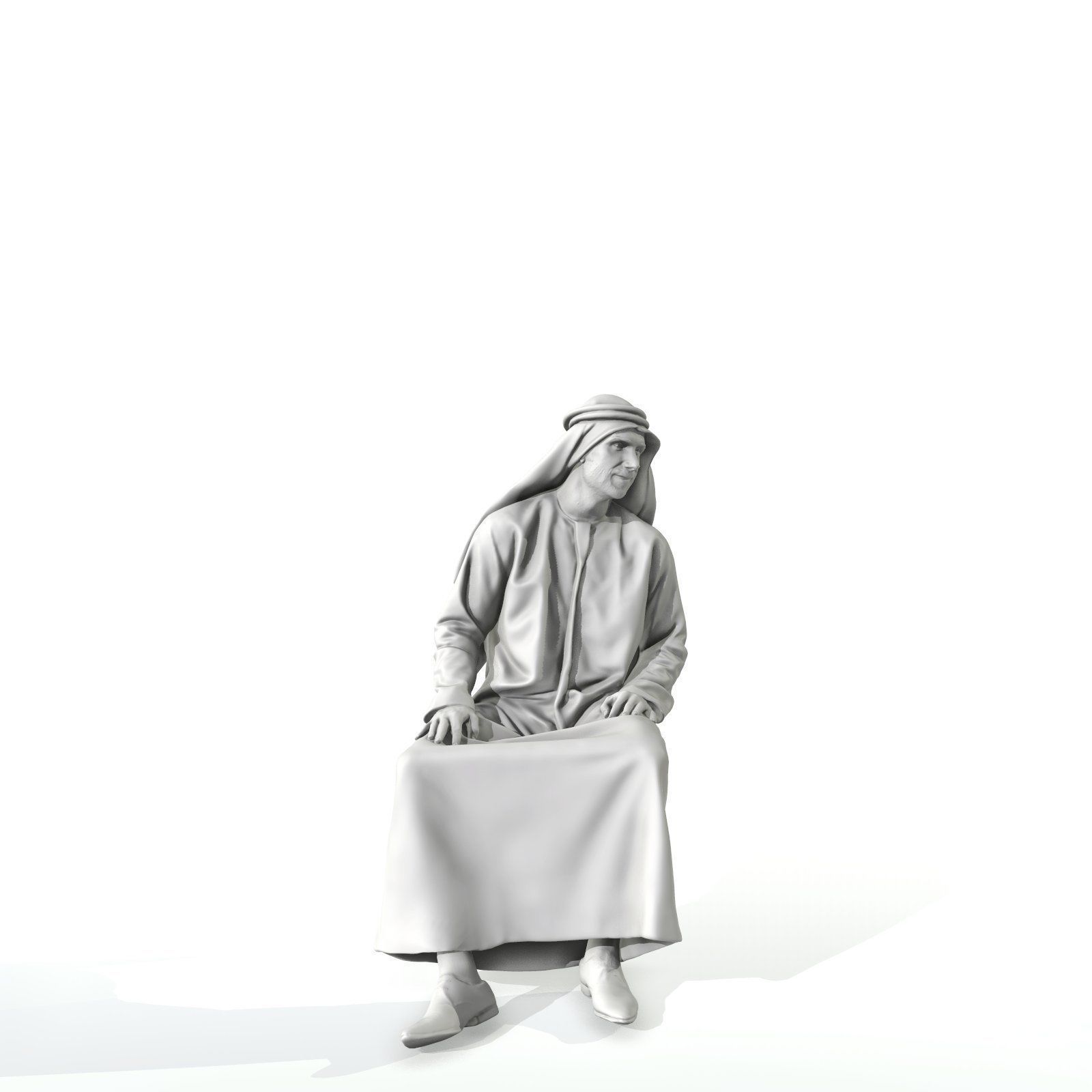 Sitting Arab Man Wearing White Thawb ArMan0004-HD2-O01P01-S 3D model_32