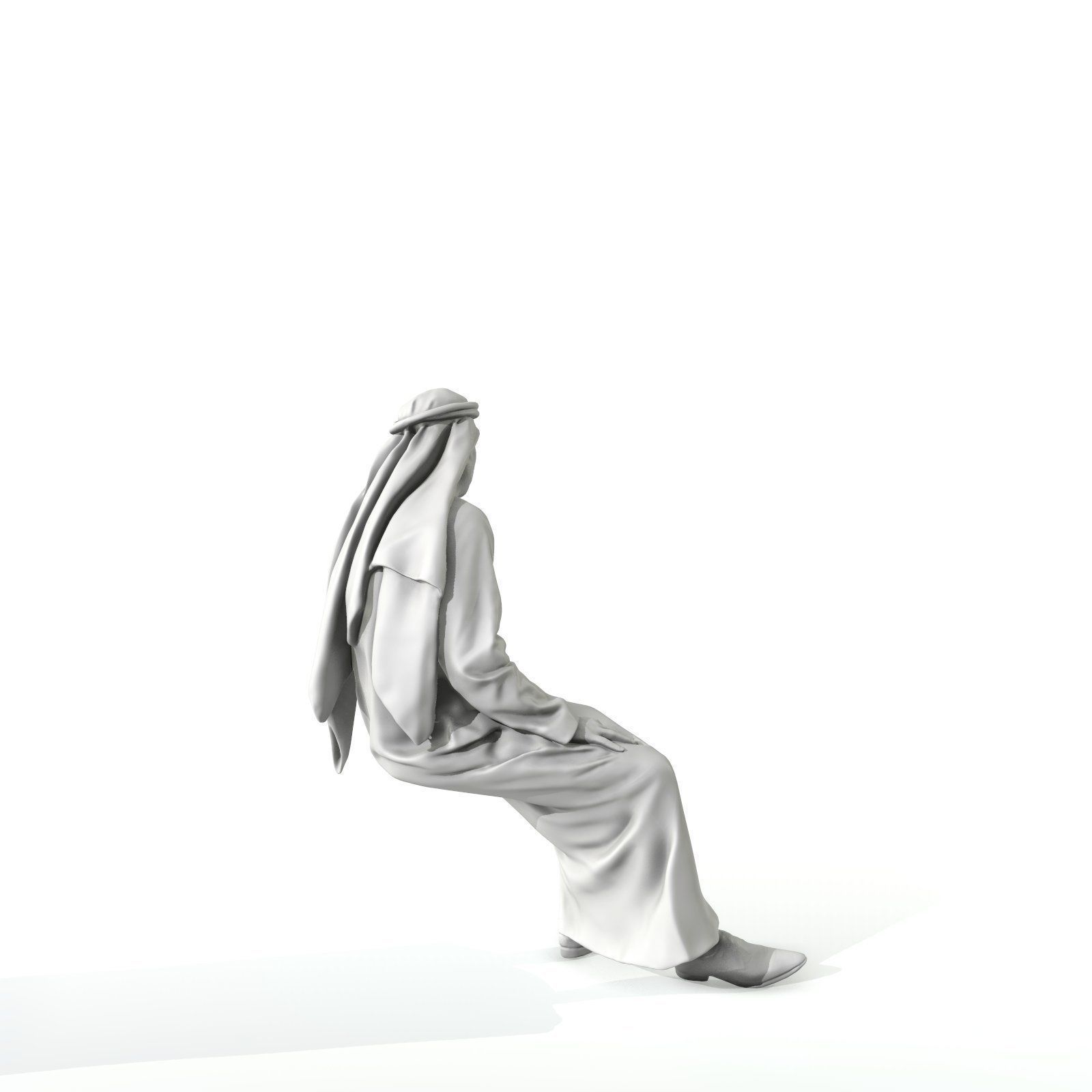 Sitting Arab Man Wearing White Thawb ArMan0004-HD2-O01P01-S 3D model_70