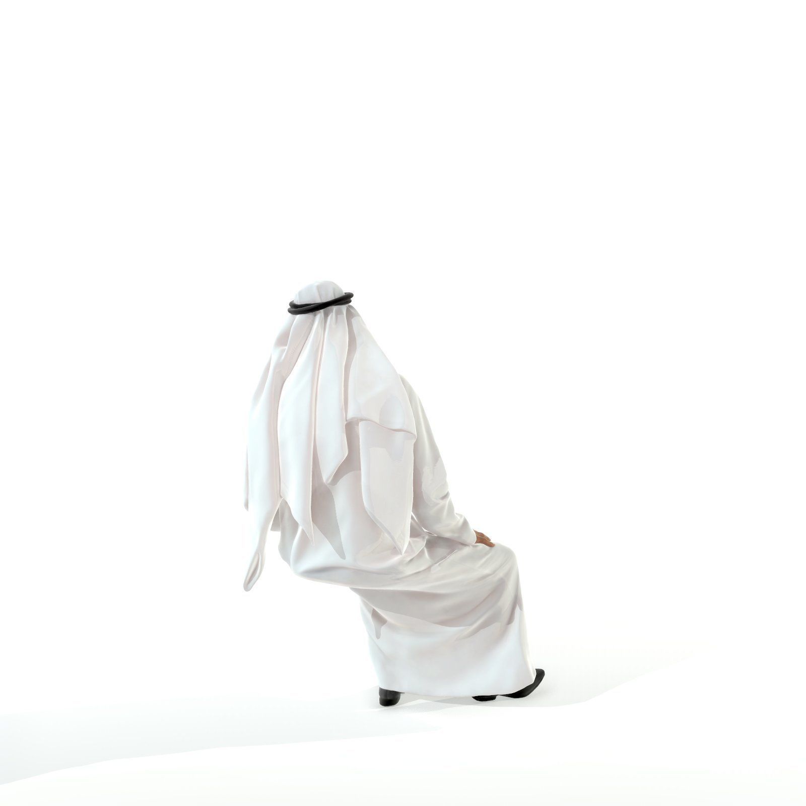 Sitting Arab Man Wearing White Thawb ArMan0004-HD2-O01P01-S 3D model_37