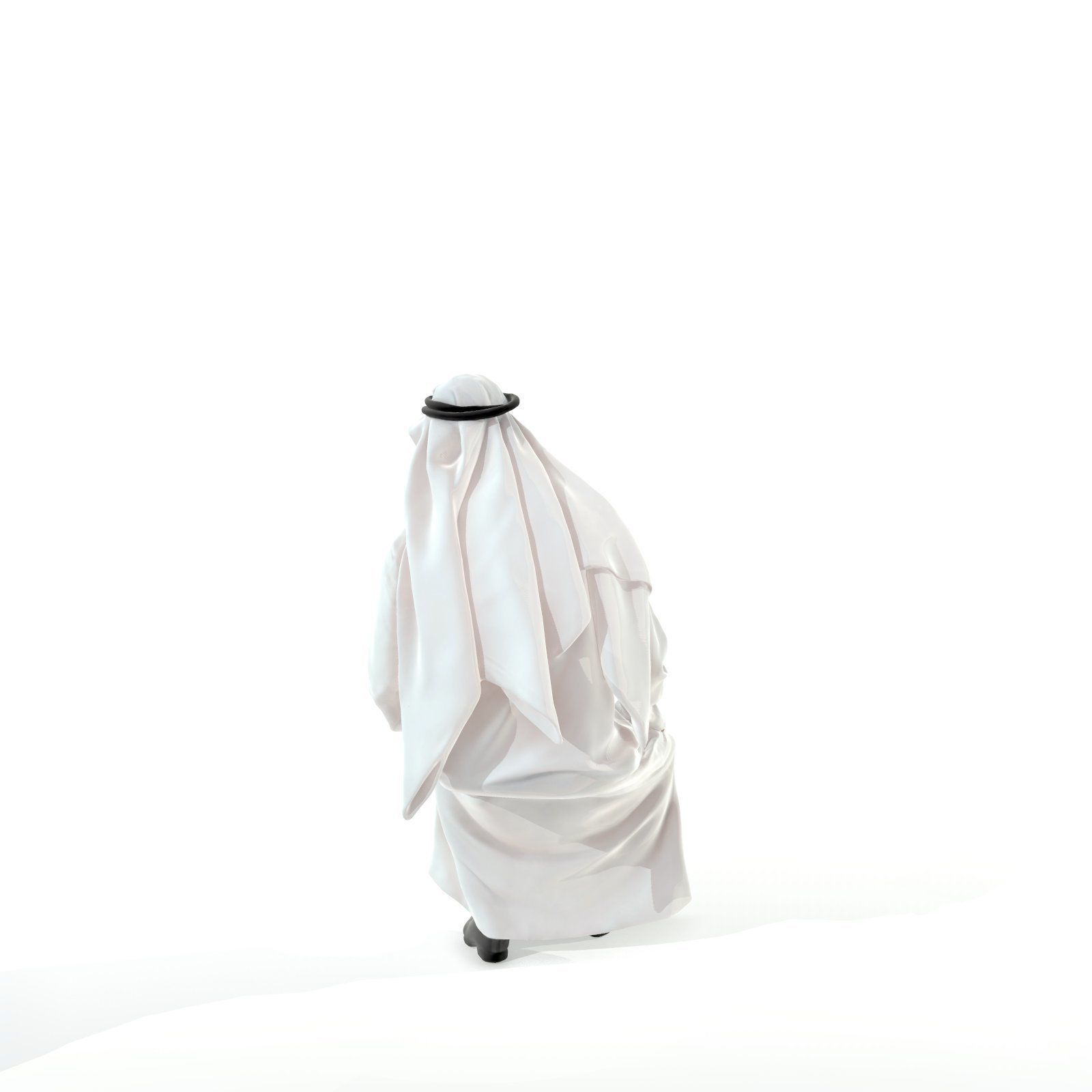 Sitting Arab Man Wearing White Thawb ArMan0004-HD2-O01P01-S 3D model_16
