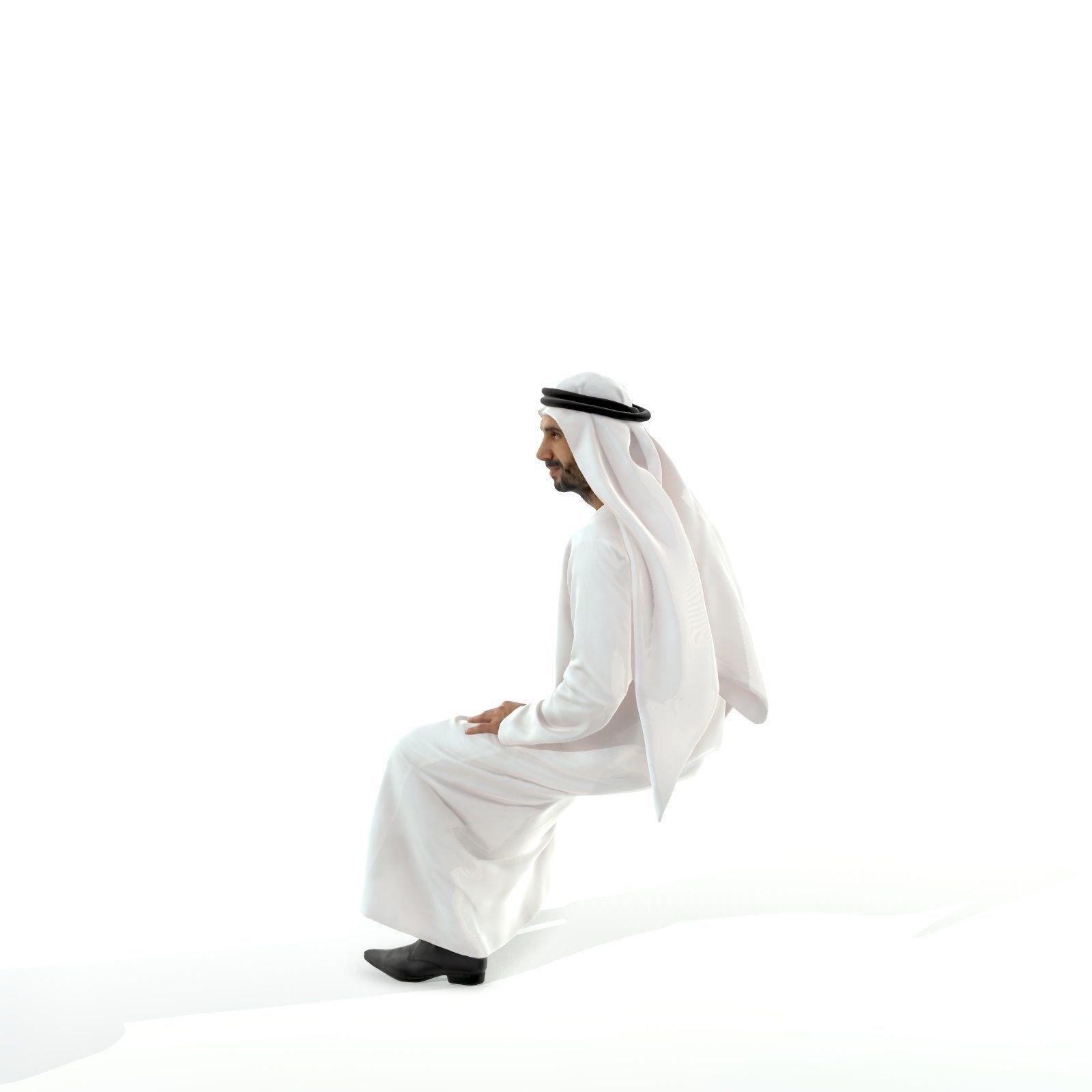 Sitting Arab Man Wearing White Thawb ArMan0004-HD2-O01P01-S 3D model_39