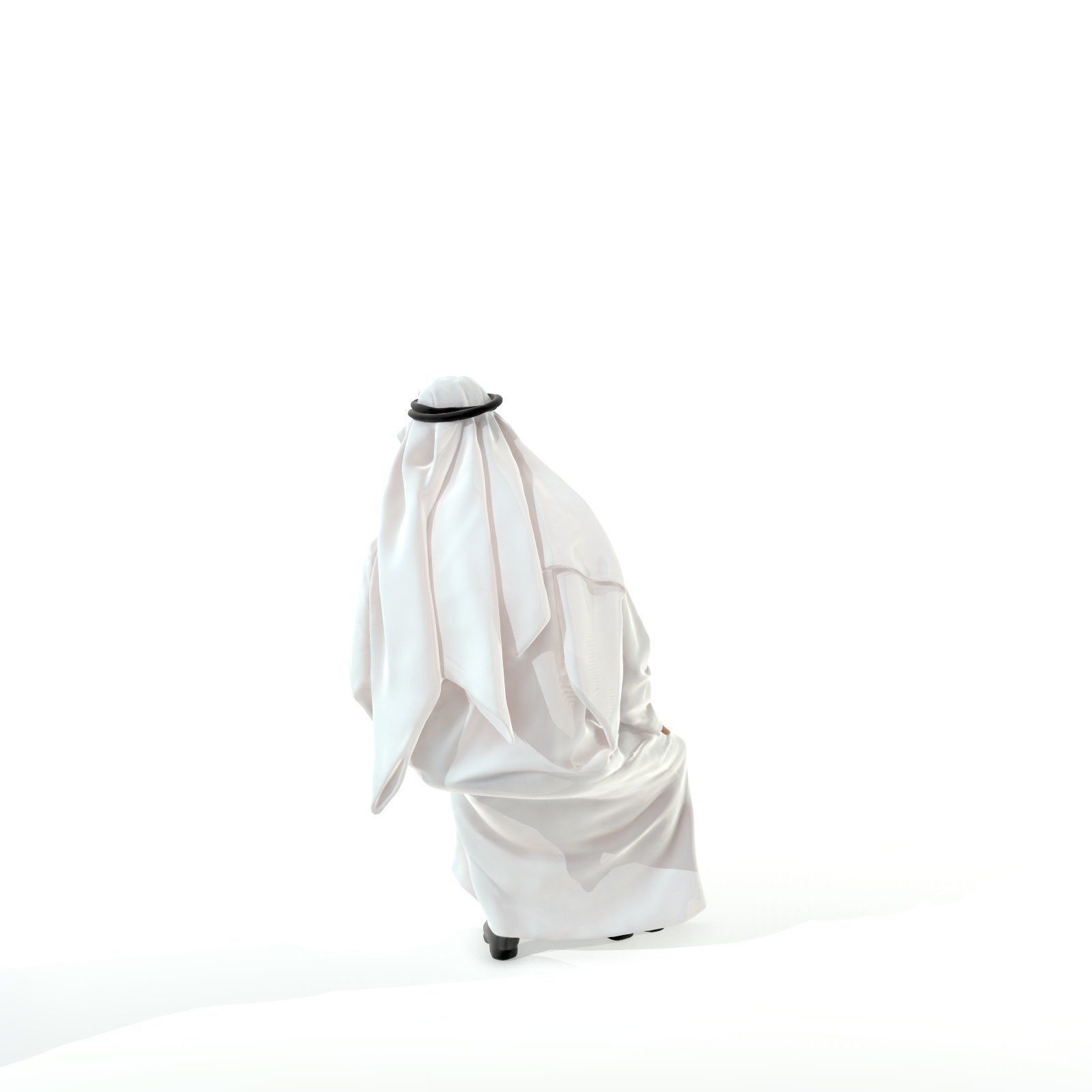 Sitting Arab Man Wearing White Thawb ArMan0004-HD2-O01P01-S 3D model_26
