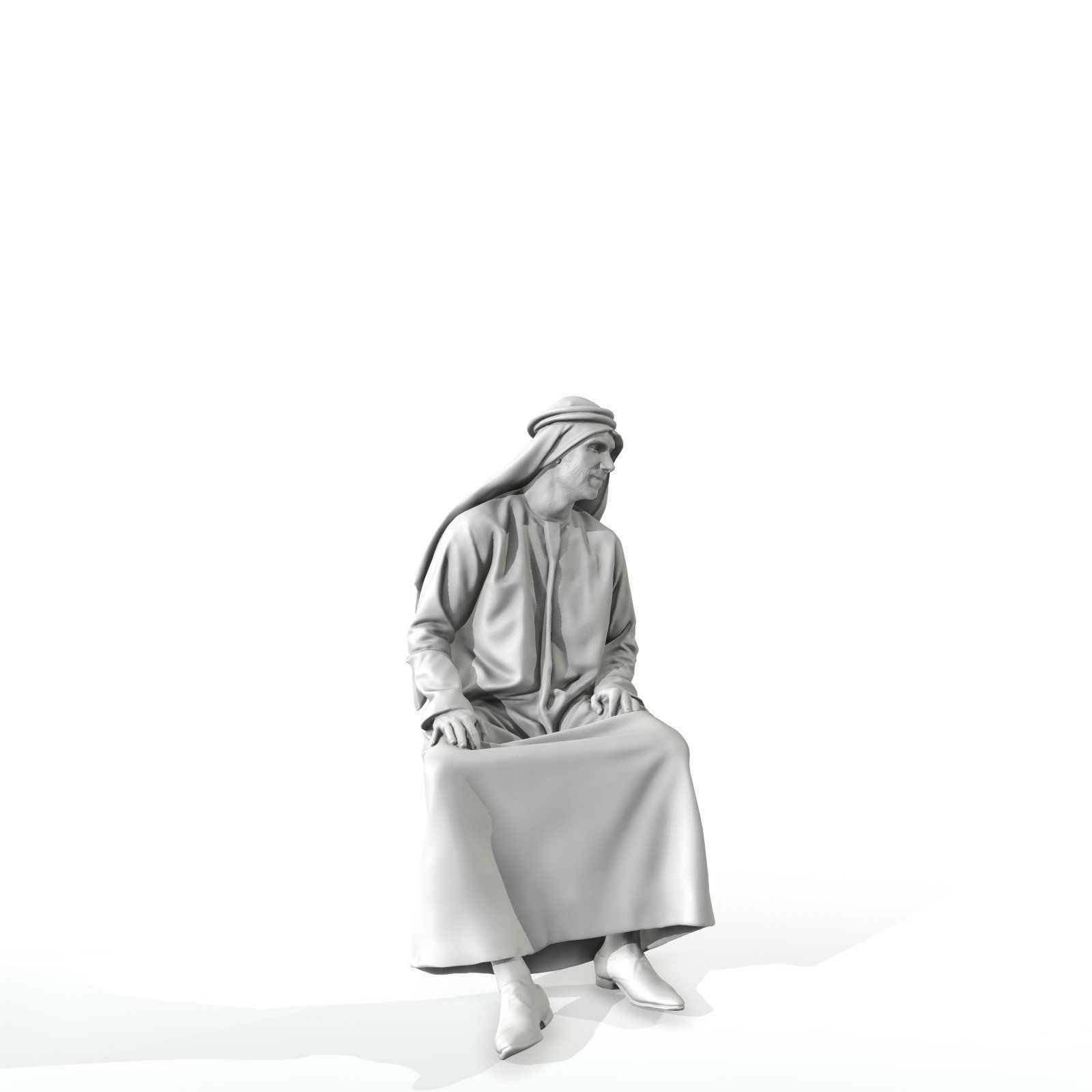 Sitting Arab Man Wearing White Thawb ArMan0004-HD2-O01P01-S 3D model_21