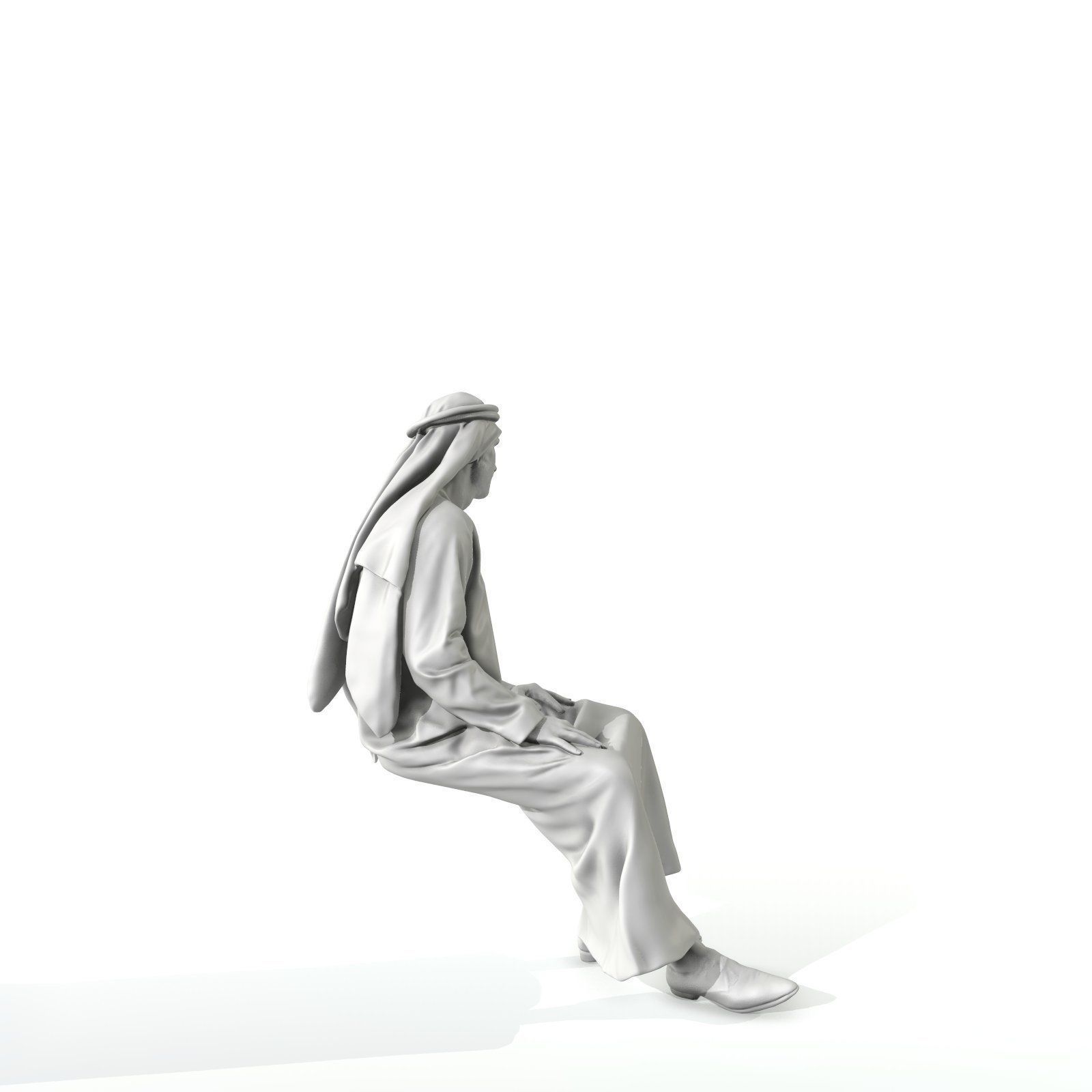 Sitting Arab Man Wearing White Thawb ArMan0004-HD2-O01P01-S 3D model_61