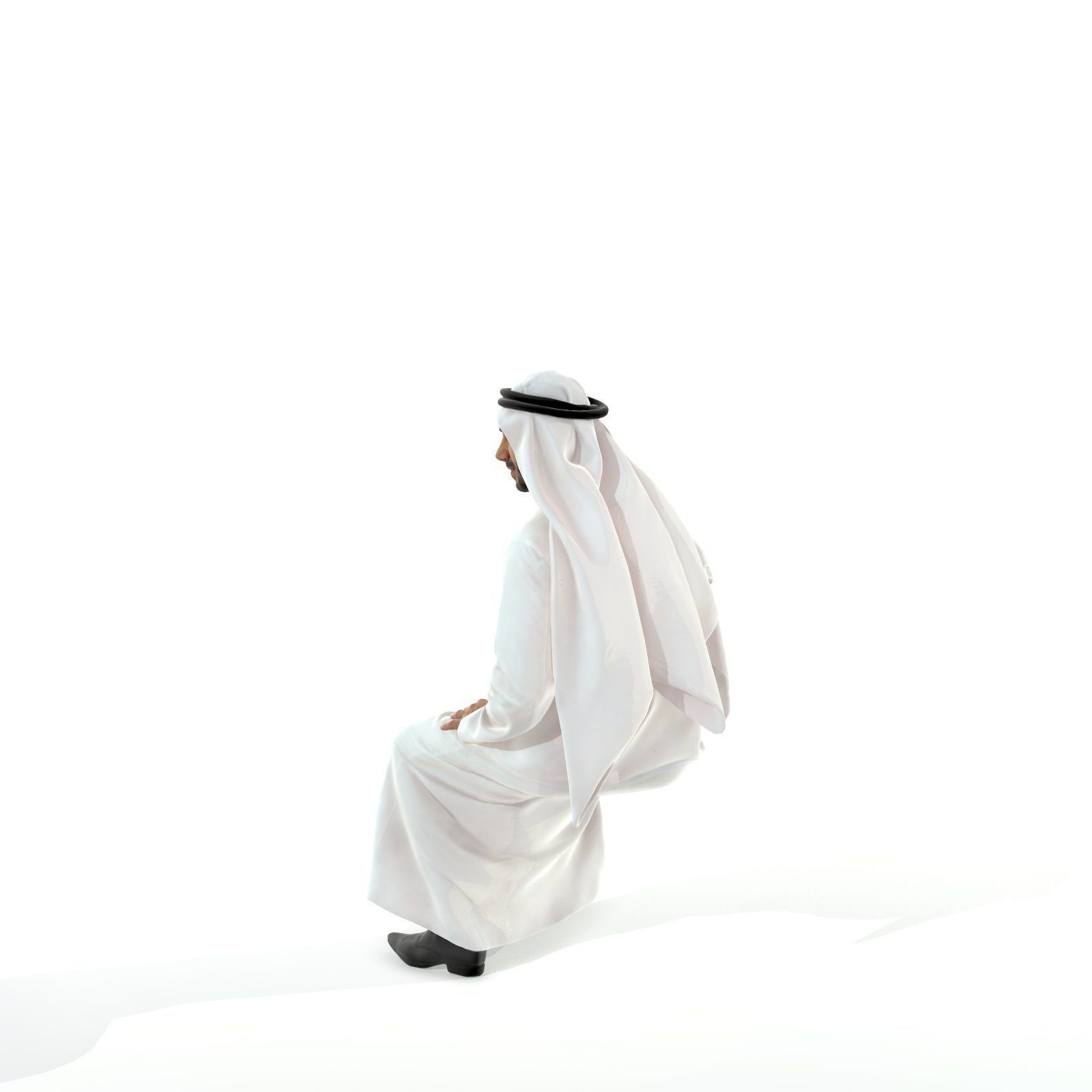 Sitting Arab Man Wearing White Thawb ArMan0004-HD2-O01P01-S 3D model_49