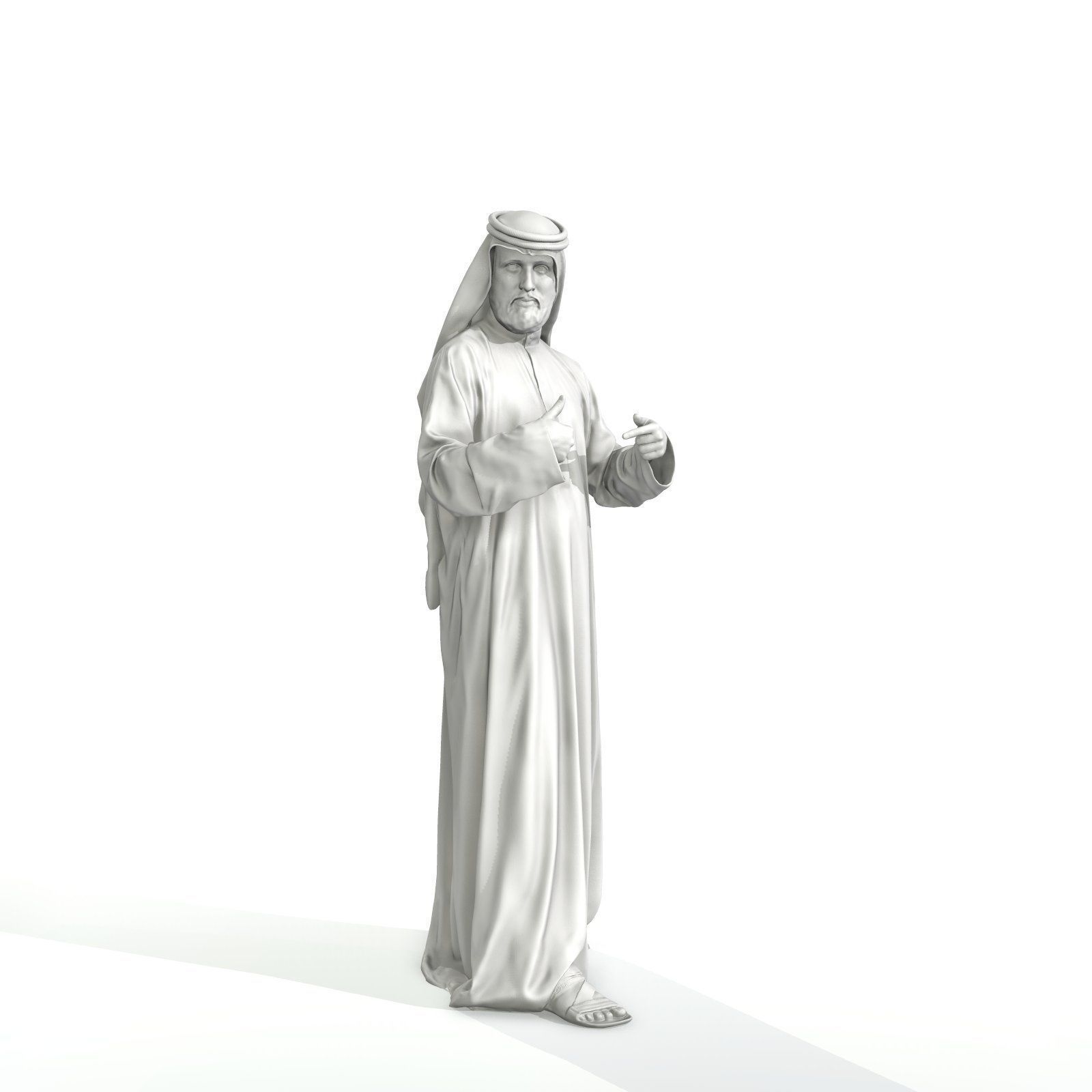 Standing Arab Man Wearing White Thawb ArMan0003-HD2-O01P03-S 3D model_51