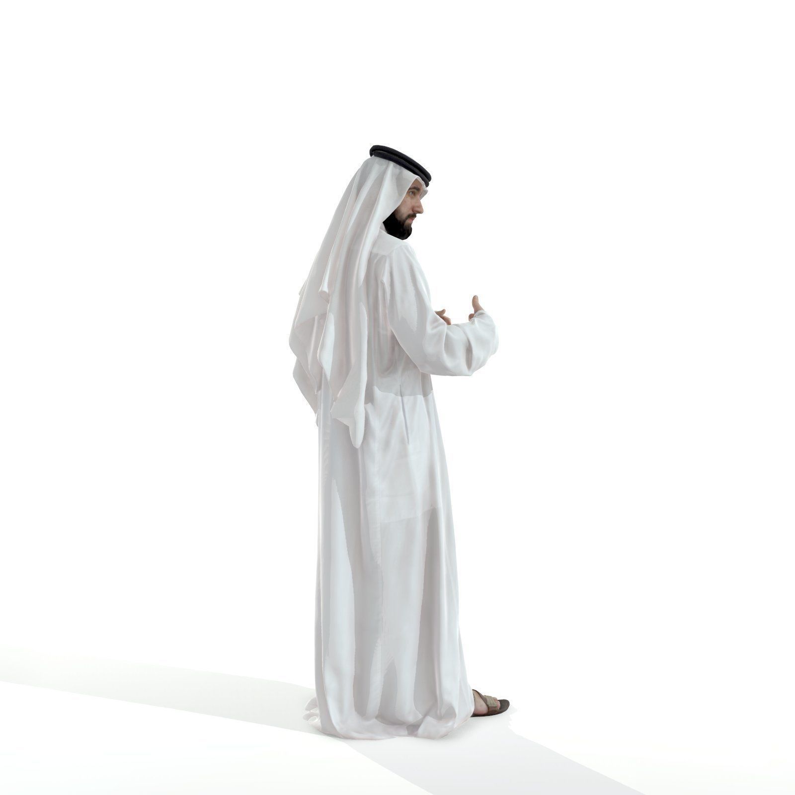 Standing Arab Man Wearing White Thawb ArMan0003-HD2-O01P03-S 3D model_58