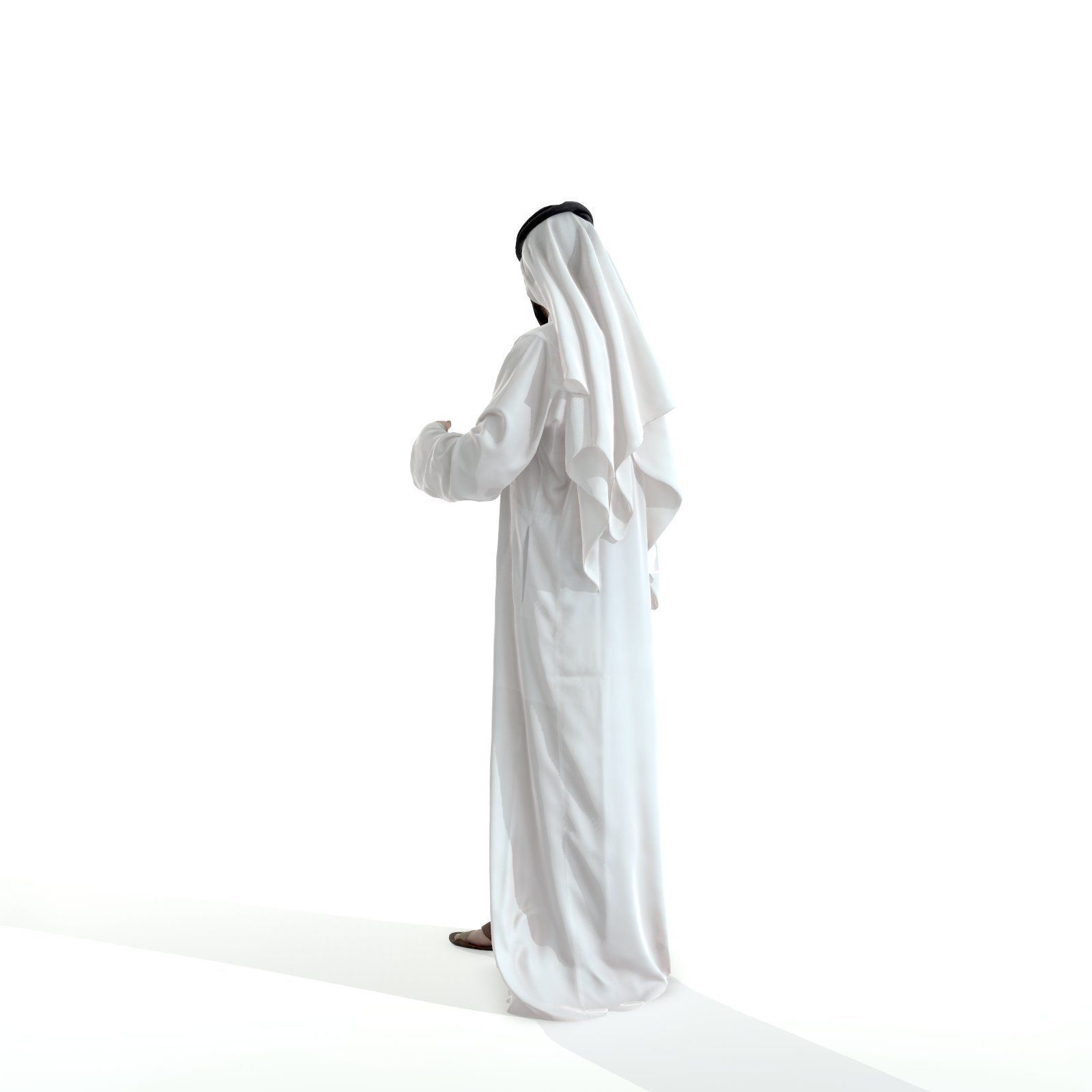 Standing Arab Man Wearing White Thawb ArMan0003-HD2-O01P03-S 3D model_49