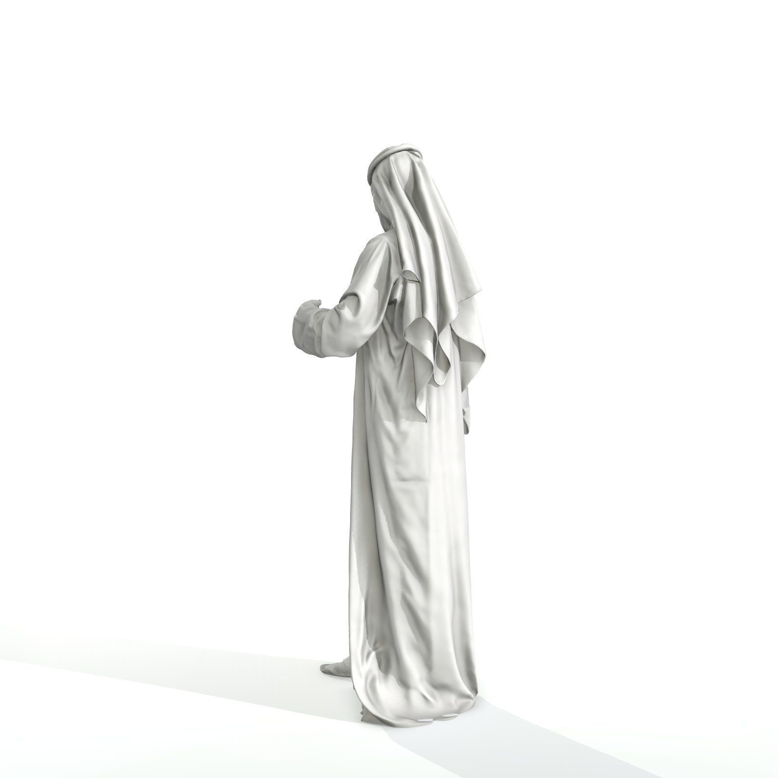 Standing Arab Man Wearing White Thawb ArMan0003-HD2-O01P03-S 3D model_25