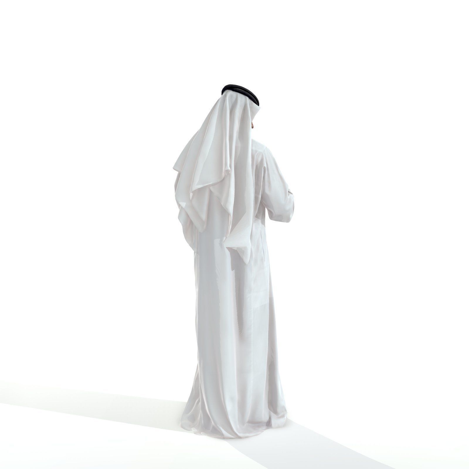 Standing Arab Man Wearing White Thawb ArMan0003-HD2-O01P03-S 3D model_18