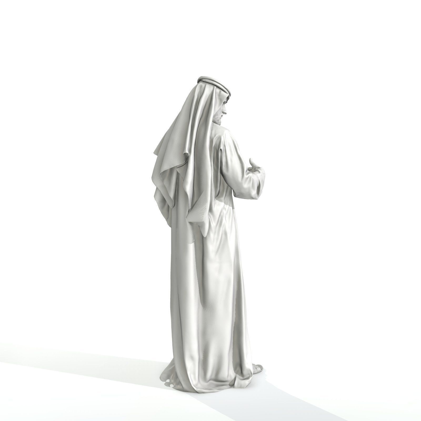 Standing Arab Man Wearing White Thawb ArMan0003-HD2-O01P03-S 3D model_35