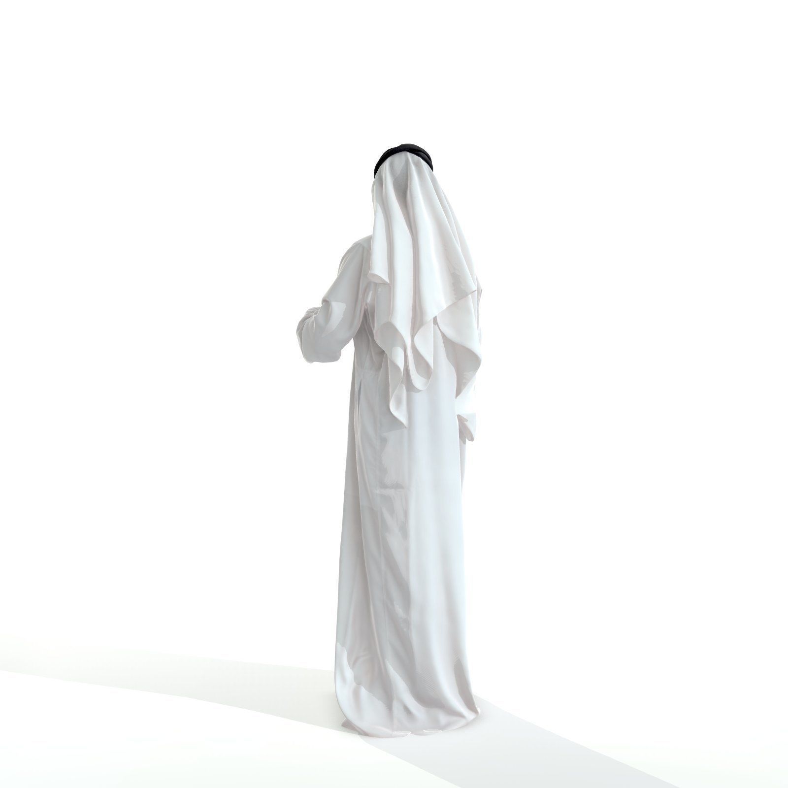 Standing Arab Man Wearing White Thawb ArMan0003-HD2-O01P03-S 3D model_50