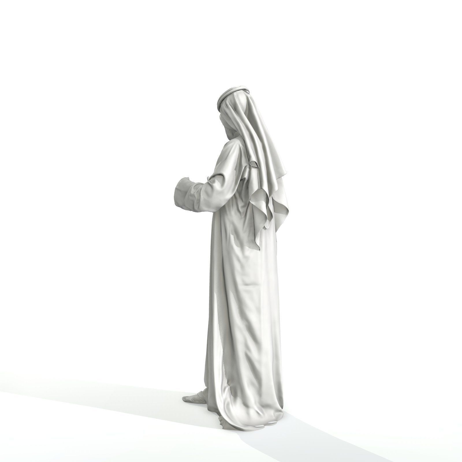 Standing Arab Man Wearing White Thawb ArMan0003-HD2-O01P03-S 3D model_52