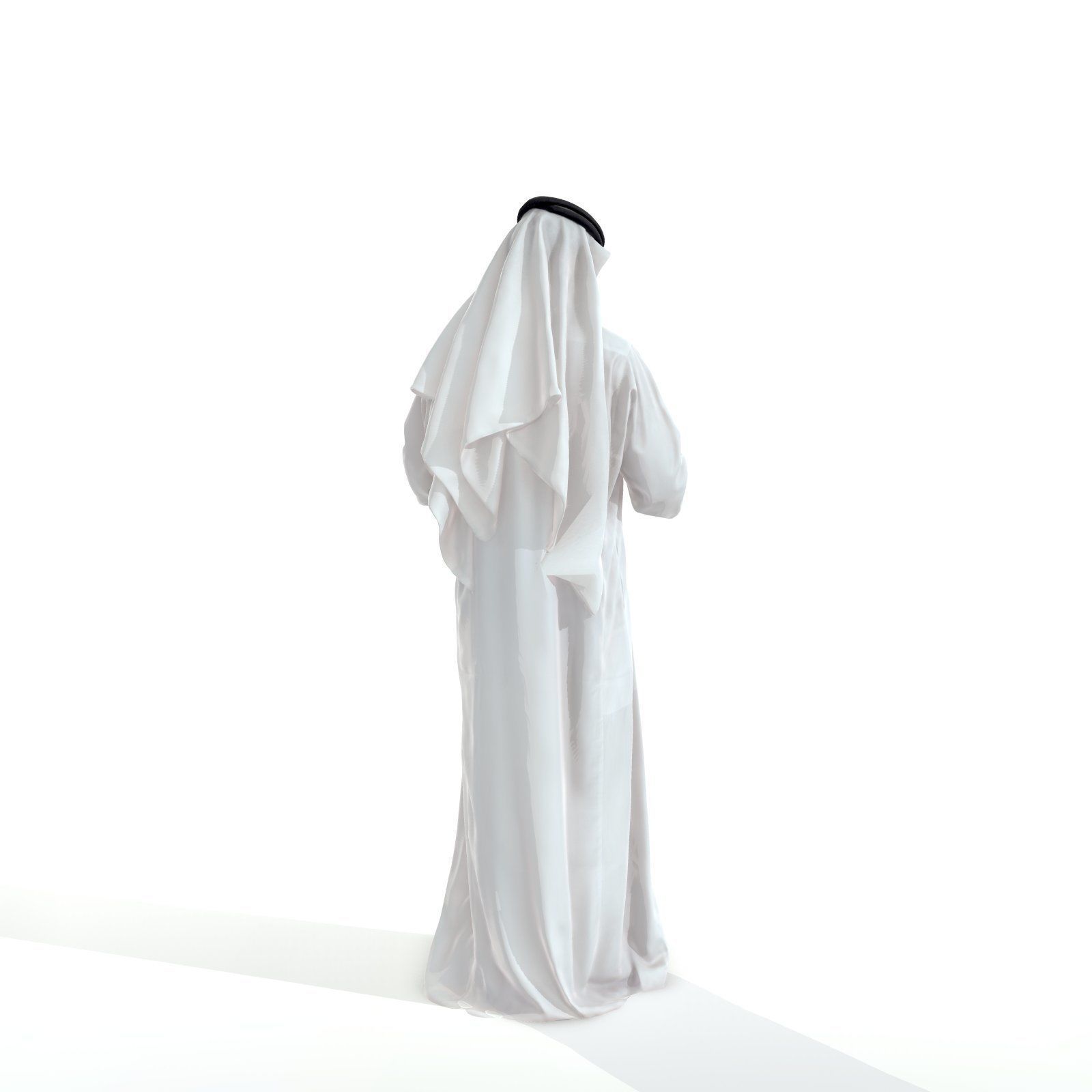 Standing Arab Man Wearing White Thawb ArMan0003-HD2-O01P03-S 3D model_5