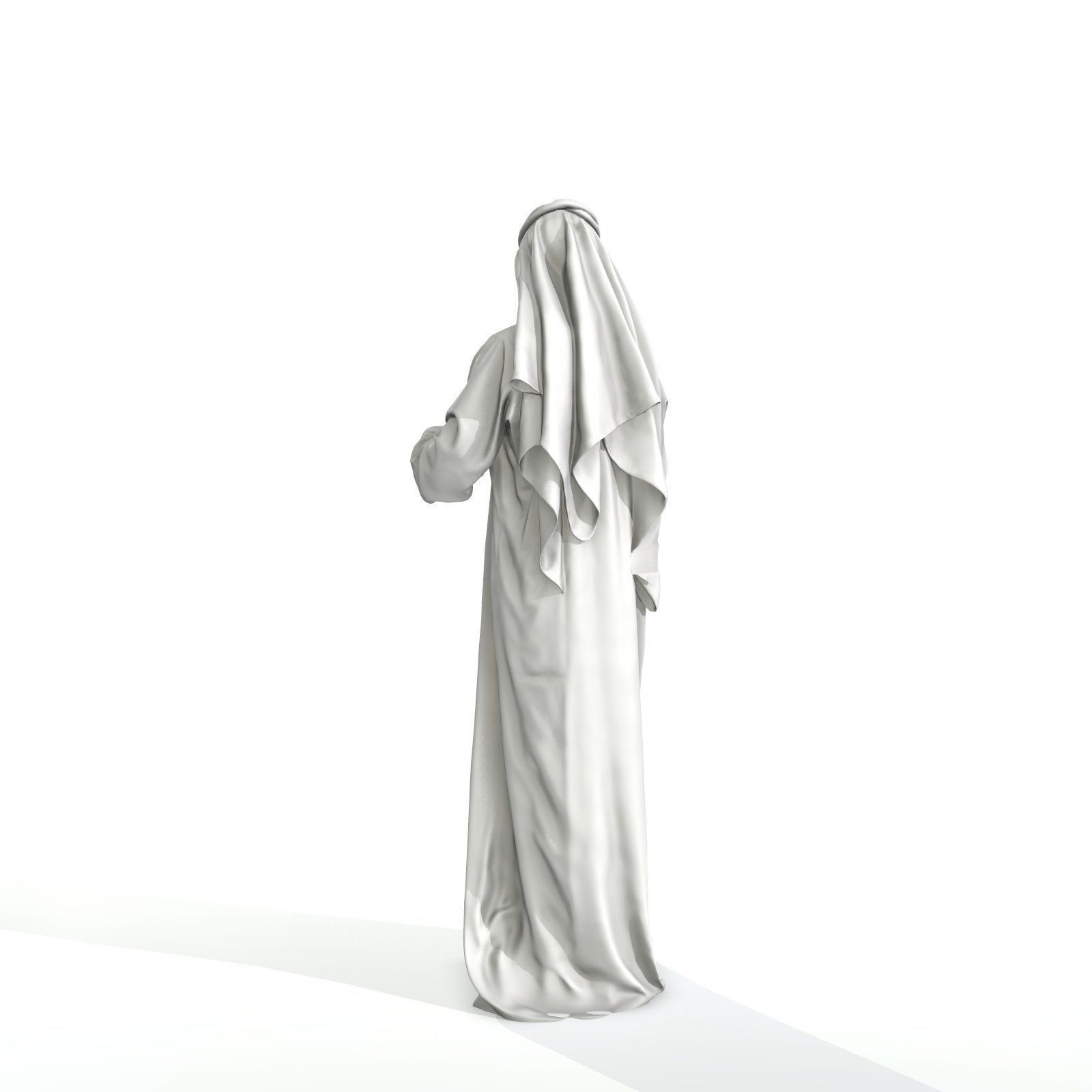 Standing Arab Man Wearing White Thawb ArMan0003-HD2-O01P03-S 3D model_54