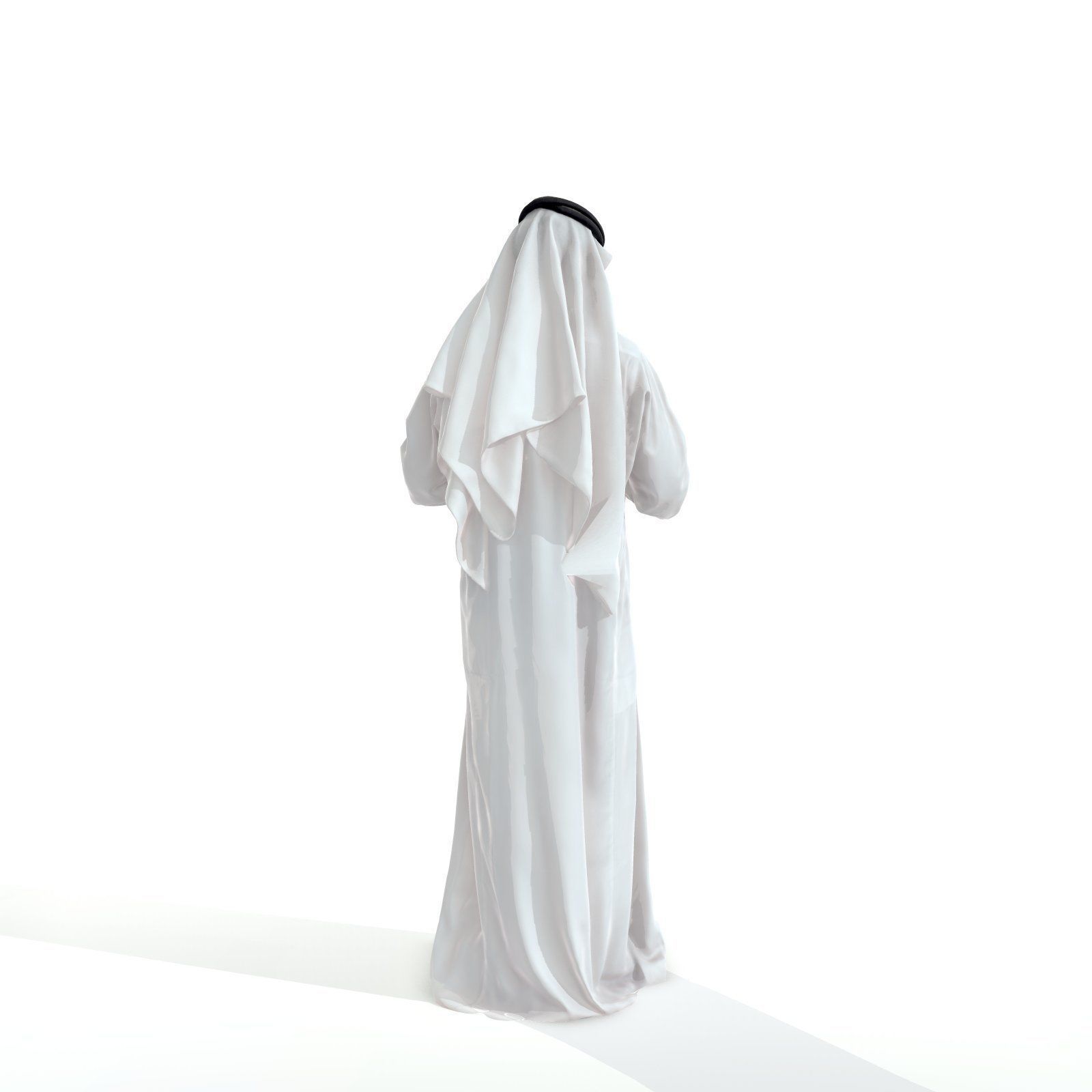 Standing Arab Man Wearing White Thawb ArMan0003-HD2-O01P03-S 3D model_34