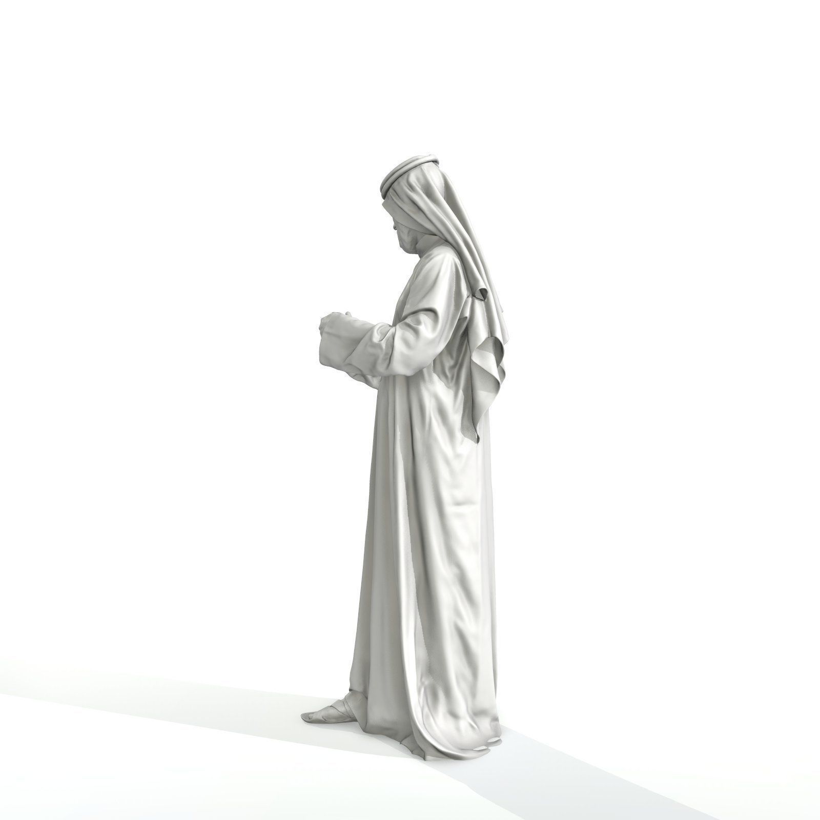 Standing Arab Man Wearing White Thawb ArMan0003-HD2-O01P03-S 3D model_63