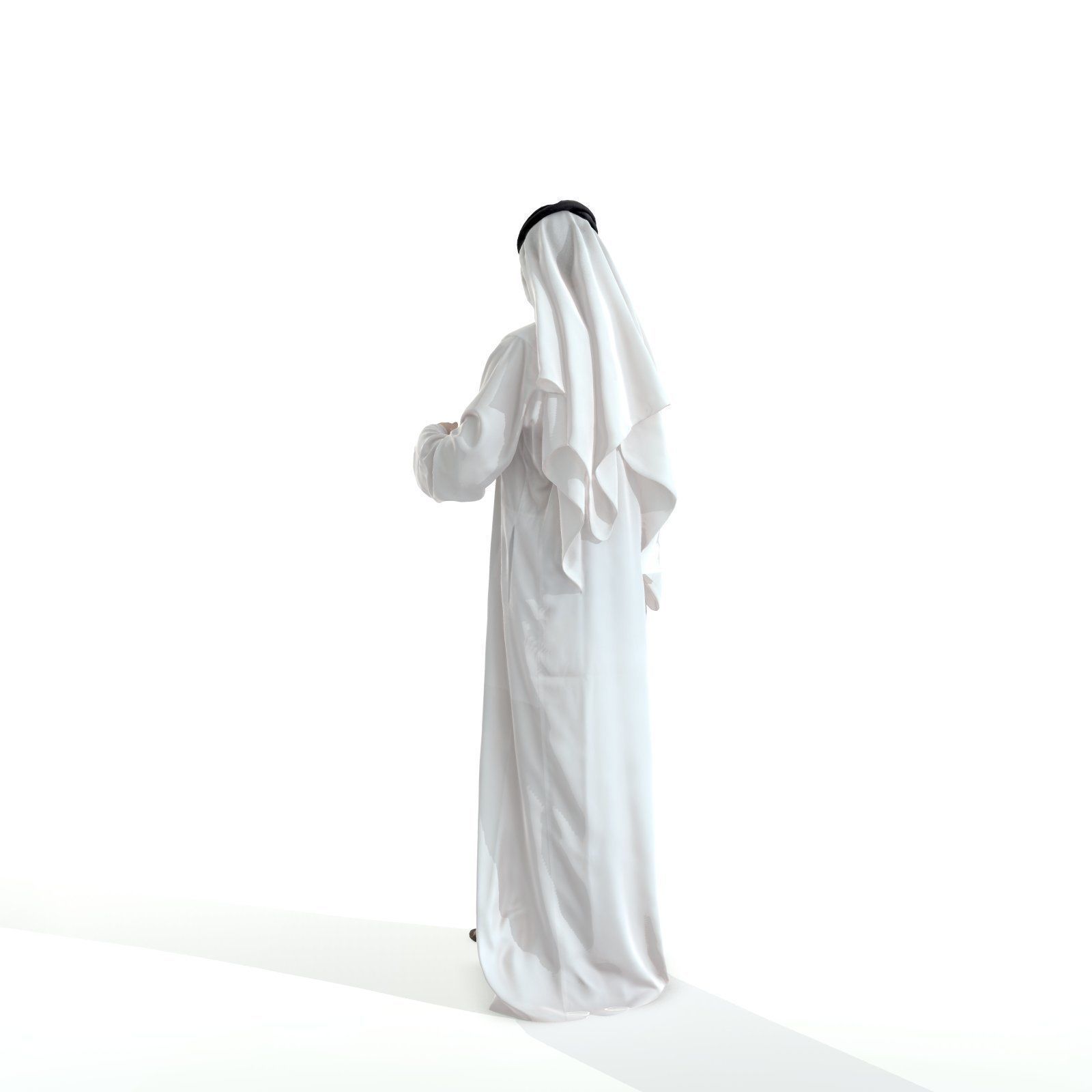 Standing Arab Man Wearing White Thawb ArMan0003-HD2-O01P03-S 3D model_43