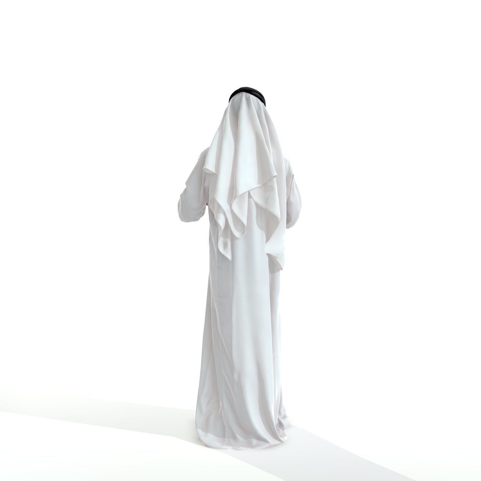 Standing Arab Man Wearing White Thawb ArMan0003-HD2-O01P03-S 3D model_26