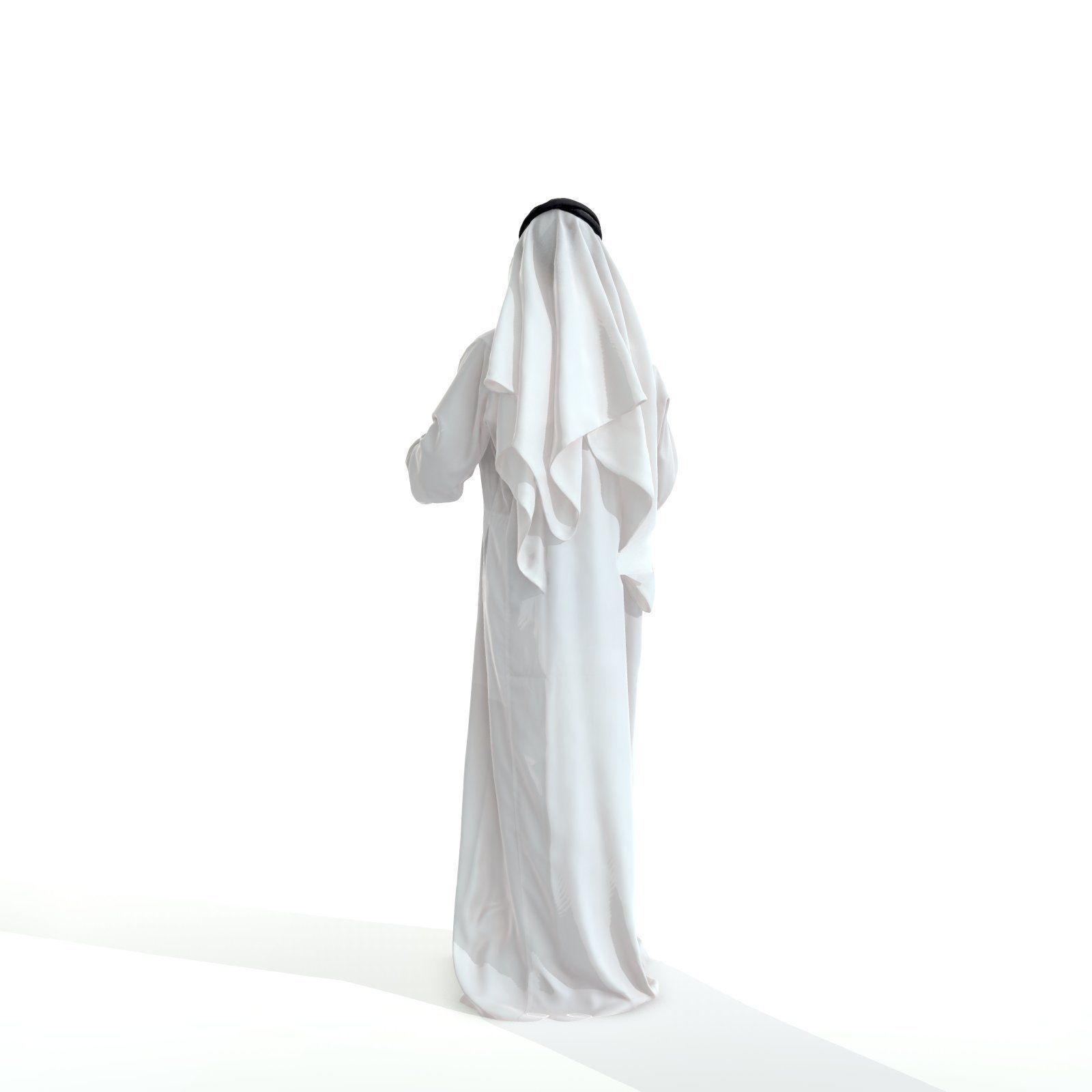 Standing Arab Man Wearing White Thawb ArMan0003-HD2-O01P03-S 3D model_67