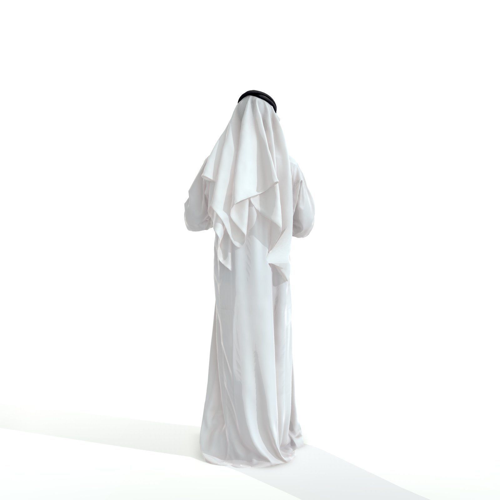 Standing Arab Man Wearing White Thawb ArMan0003-HD2-O01P03-S 3D model_61