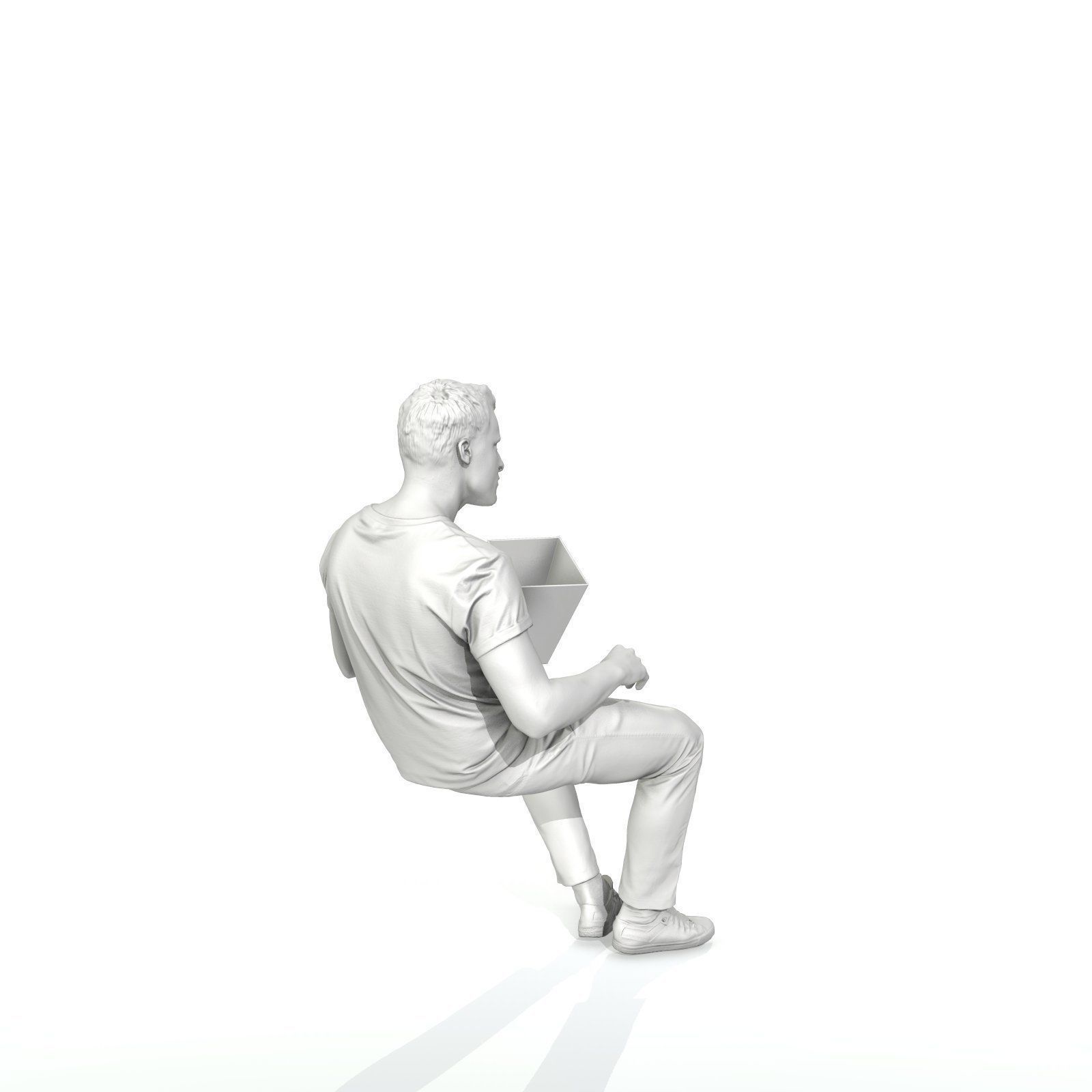 Casual Man Sitting and Eating Popcorn CMan0315-HD2-O01P01-S 3D model_57