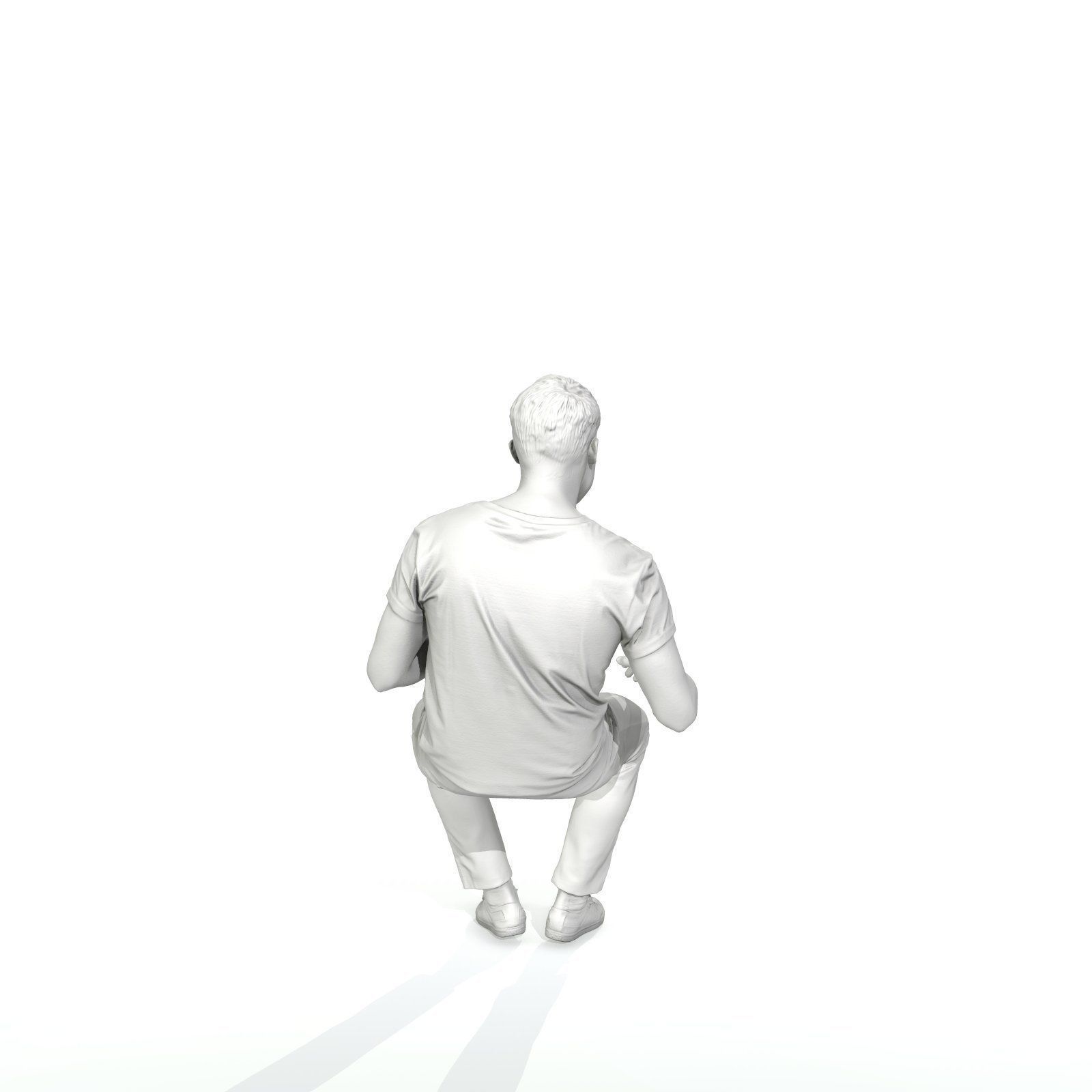 Casual Man Sitting and Eating Popcorn CMan0315-HD2-O01P01-S 3D model_62